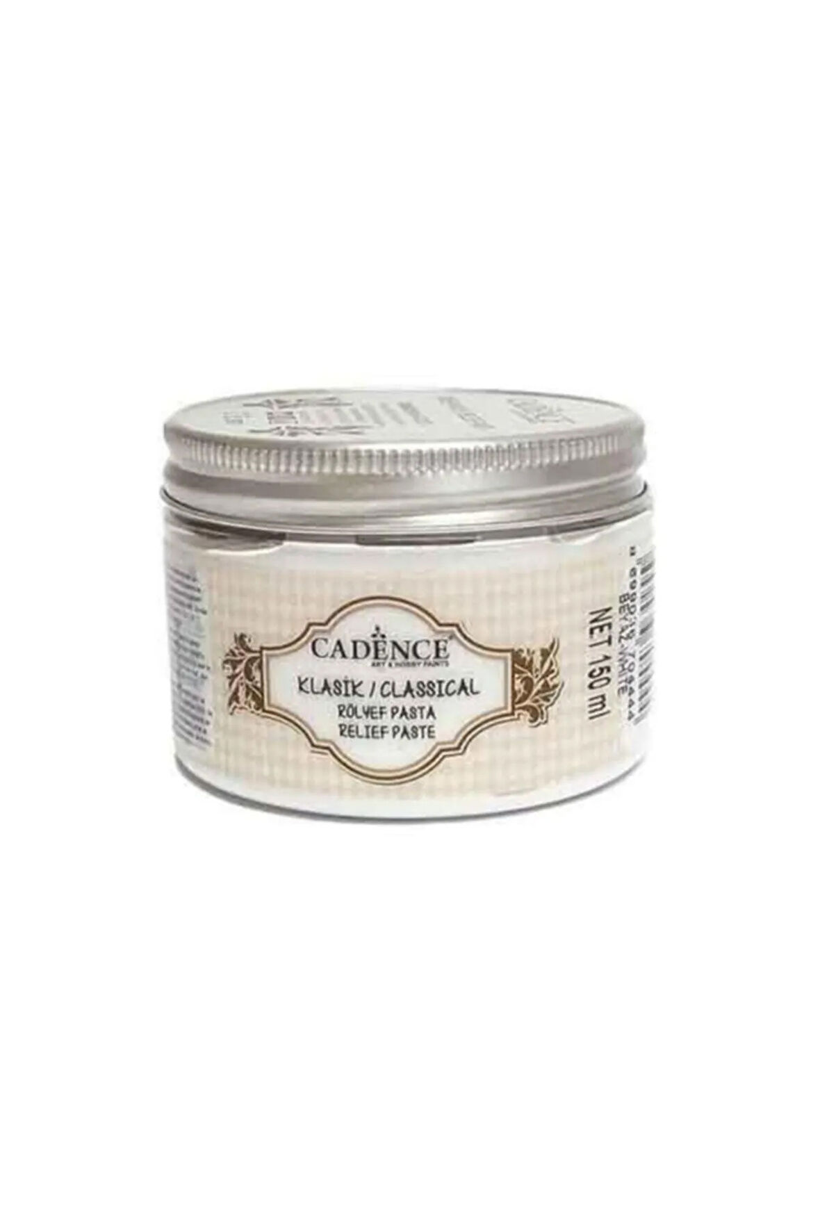 Klasik Rölyef Pasta Beyaz 150 Ml - Beyaz - #FFFFFF