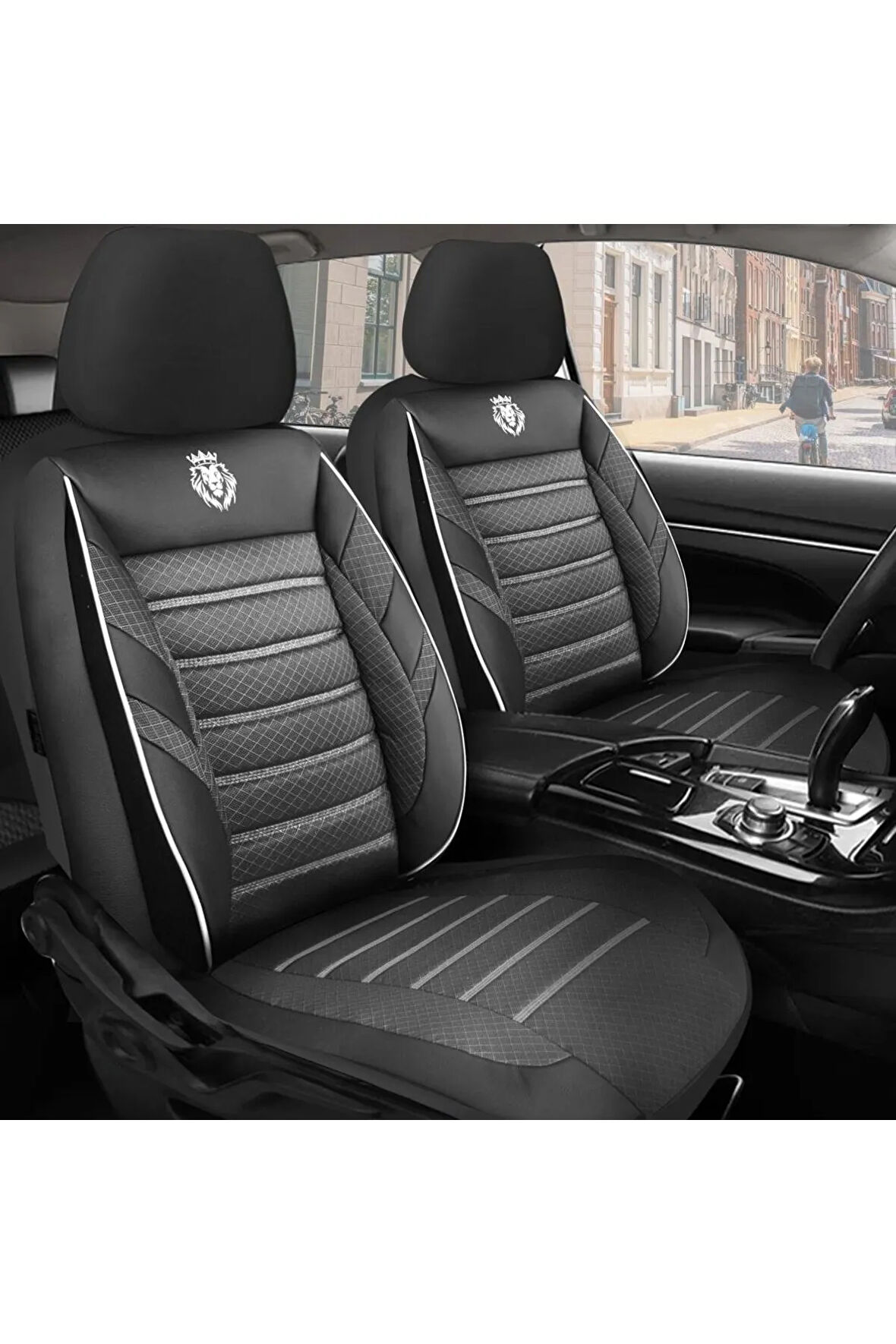 KZY King Jakar Beyaz  Renault Clio 3 Uyumlu Oto Koltuk Kılıfı