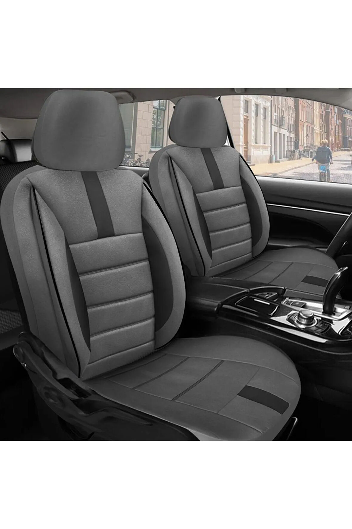 Unıversal KZY ONİKS FÜME Oto Koltuk Kılıfı Hyundai Getz Uyumlu Oto Koltuk Kılıfı