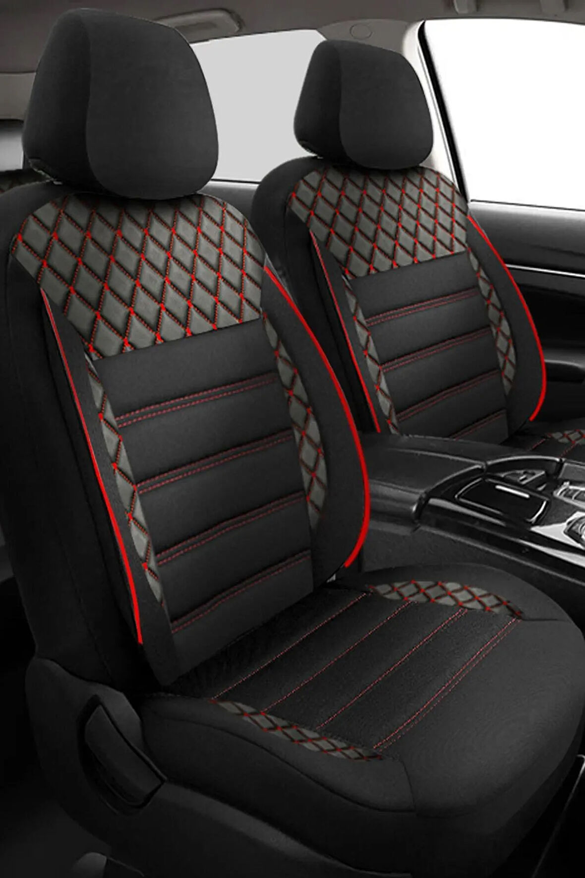 KZY UNİVERSAL SAFİR KIRMIZI Ford Focus 1 Uyumlu Oto Koltuk Kılıfı