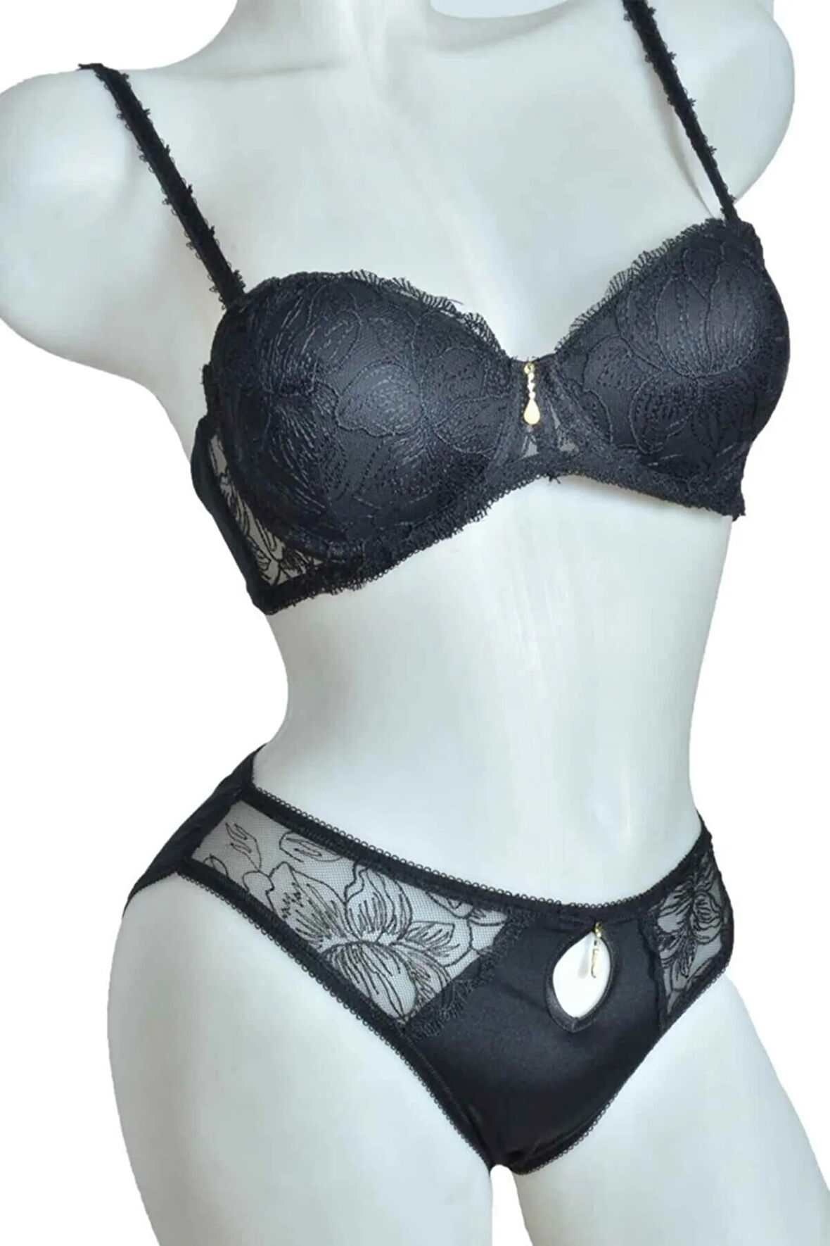 Kadın Straplez Balenlı Destekli Sütyen Takımı Lejardin 5105