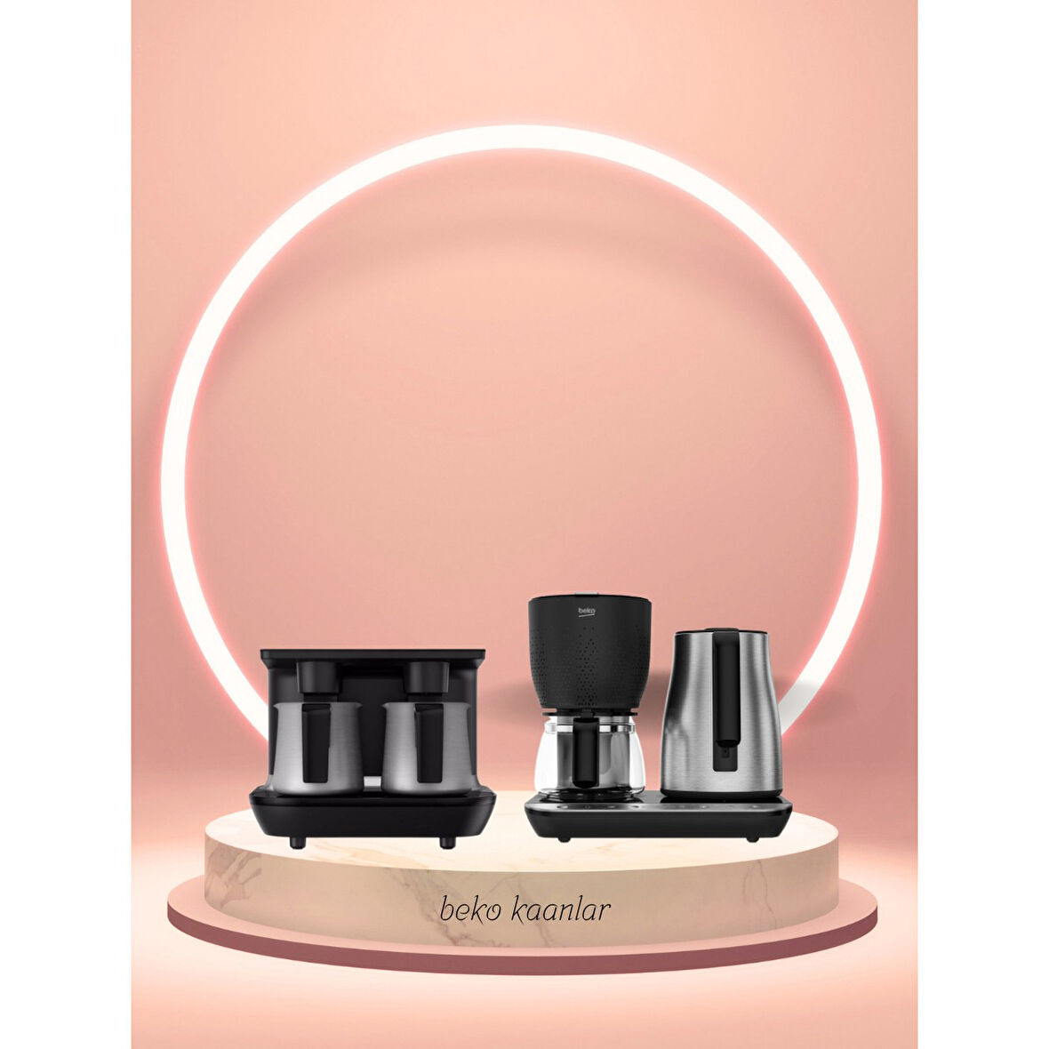 Beko Inox Çeyiz Seti (Tkm 8961 A Türk Kahve Makinesi + Cfm 8147 I Çay & Filtre Kahve Makinesi)