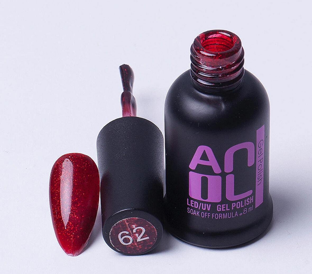 Kalıcı Oje Simli Kirmizi Renk 10ml No:62