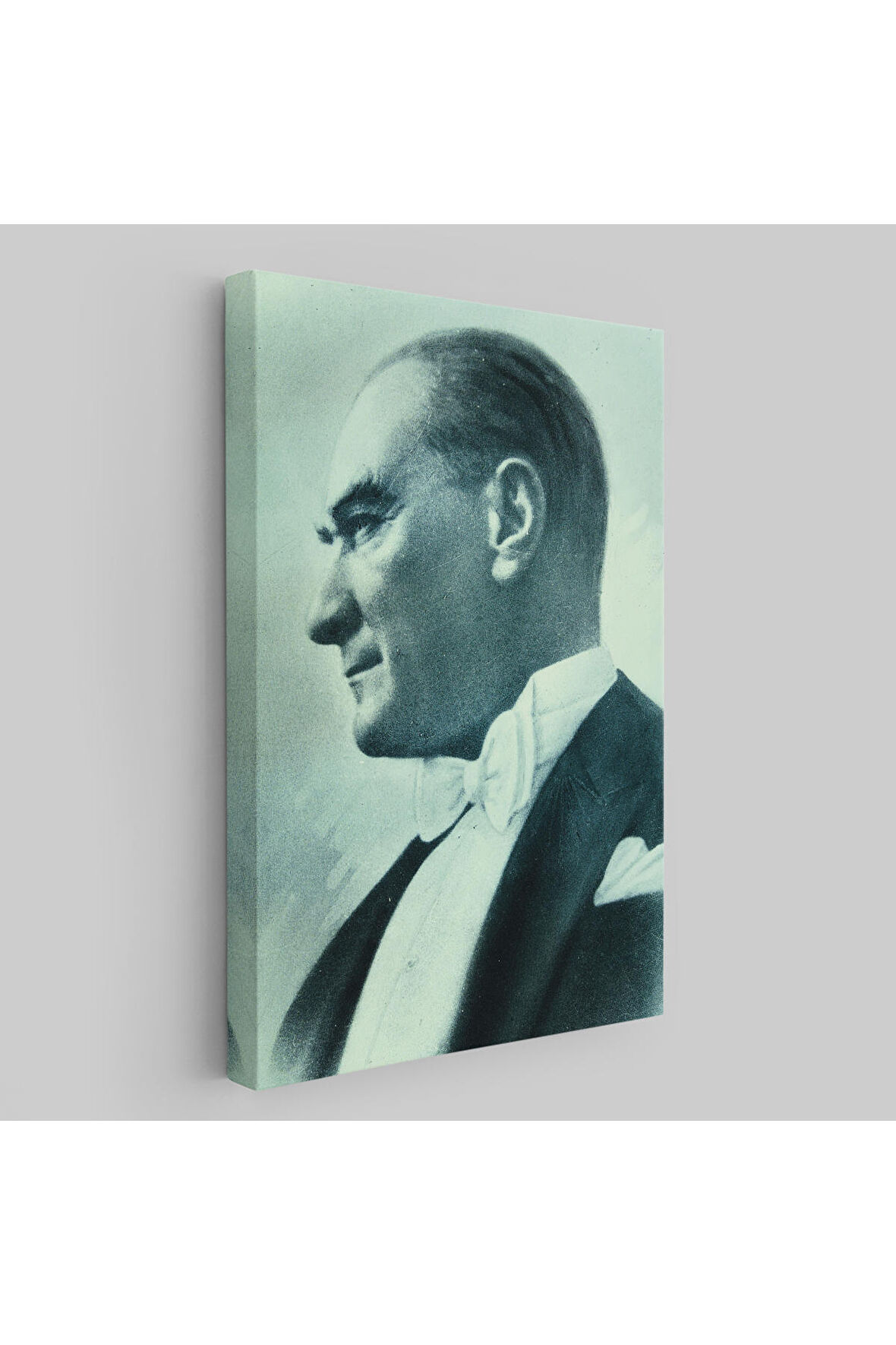 Atatürk Portre Tablosu Mustafa Kemal Atatürk Dikdörtgen Dekoratif Kanvas TabloCN