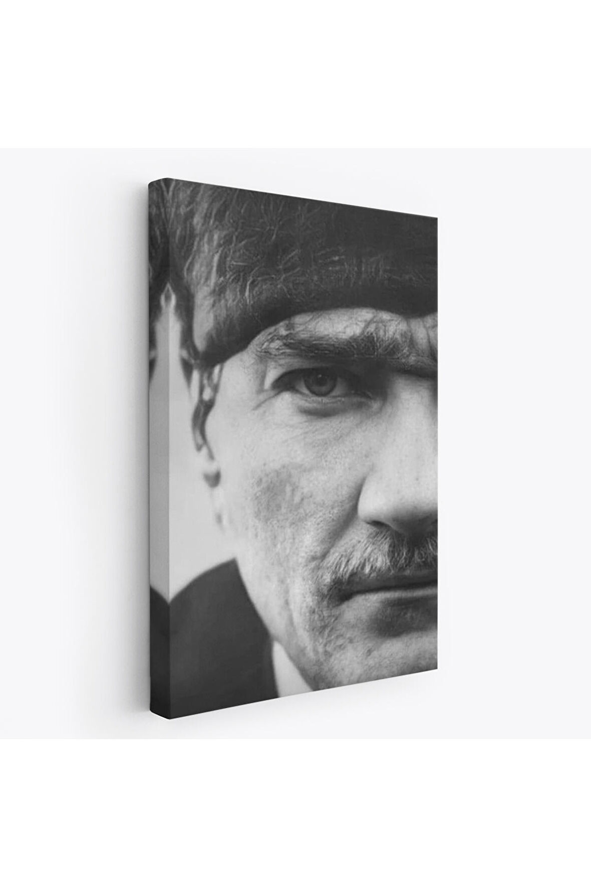 Atatürk Portre Tablosu Mustafa Kemal Atatürk Dikdörtgen Dekoratif Kanvas TabloFS