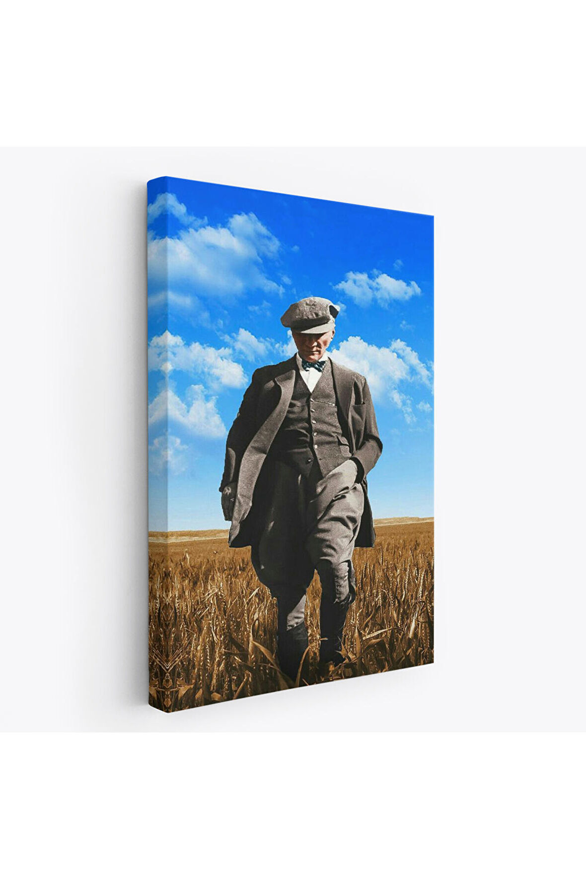 Atatürk Portre Tablosu Mustafa Kemal Atatürk Dikdörtgen Dekoratif Kanvas TabloFE