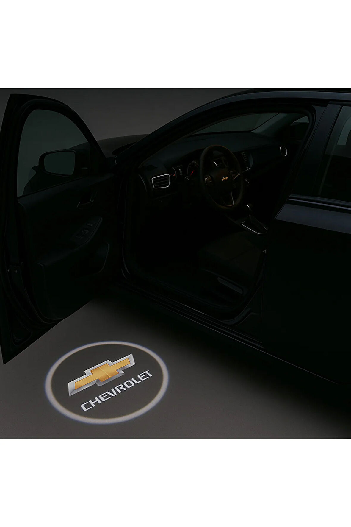 Chevrolet Kapı Altı Logo Kapı Altı Led Mesafe Sensörlü Pilli Yapıştırmalı Yeni Nesil