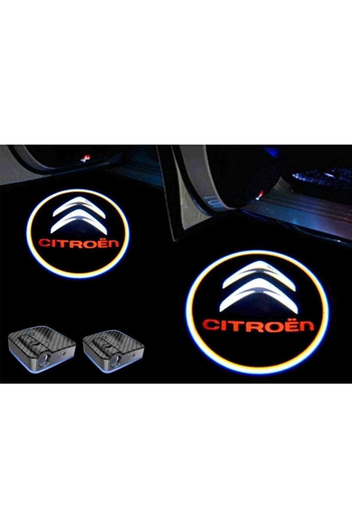 Citroen Kapı Altı Logo Kapı Altı Led Mesafe Sensörlü Pilli Yapıştırmalı Yeni Nesil