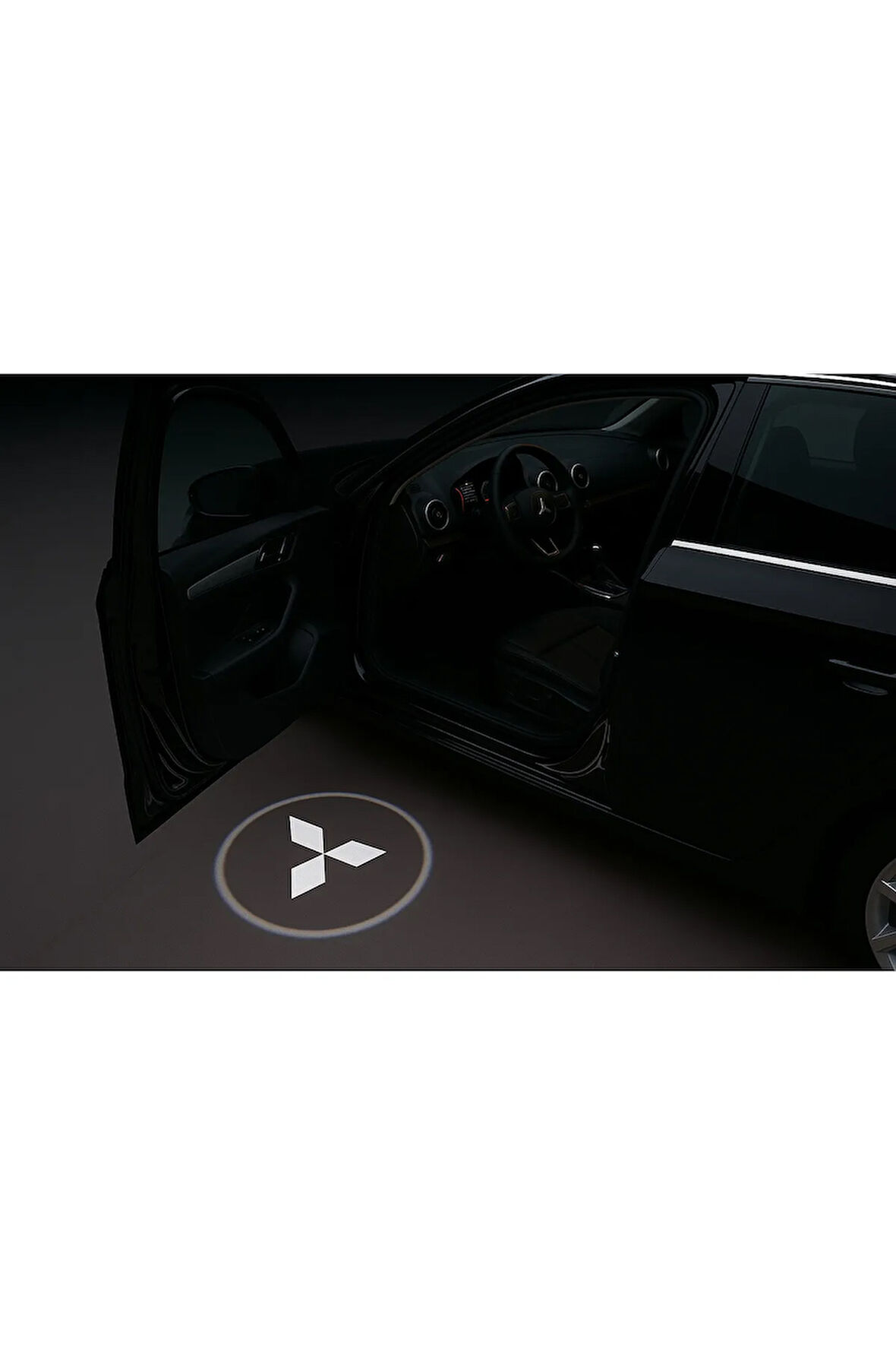Mitsubishi Kapı Altı Logo Kapı Altı Led Mesafe Sensörlü Pilli Yapıştırmalı Yeni Nesil