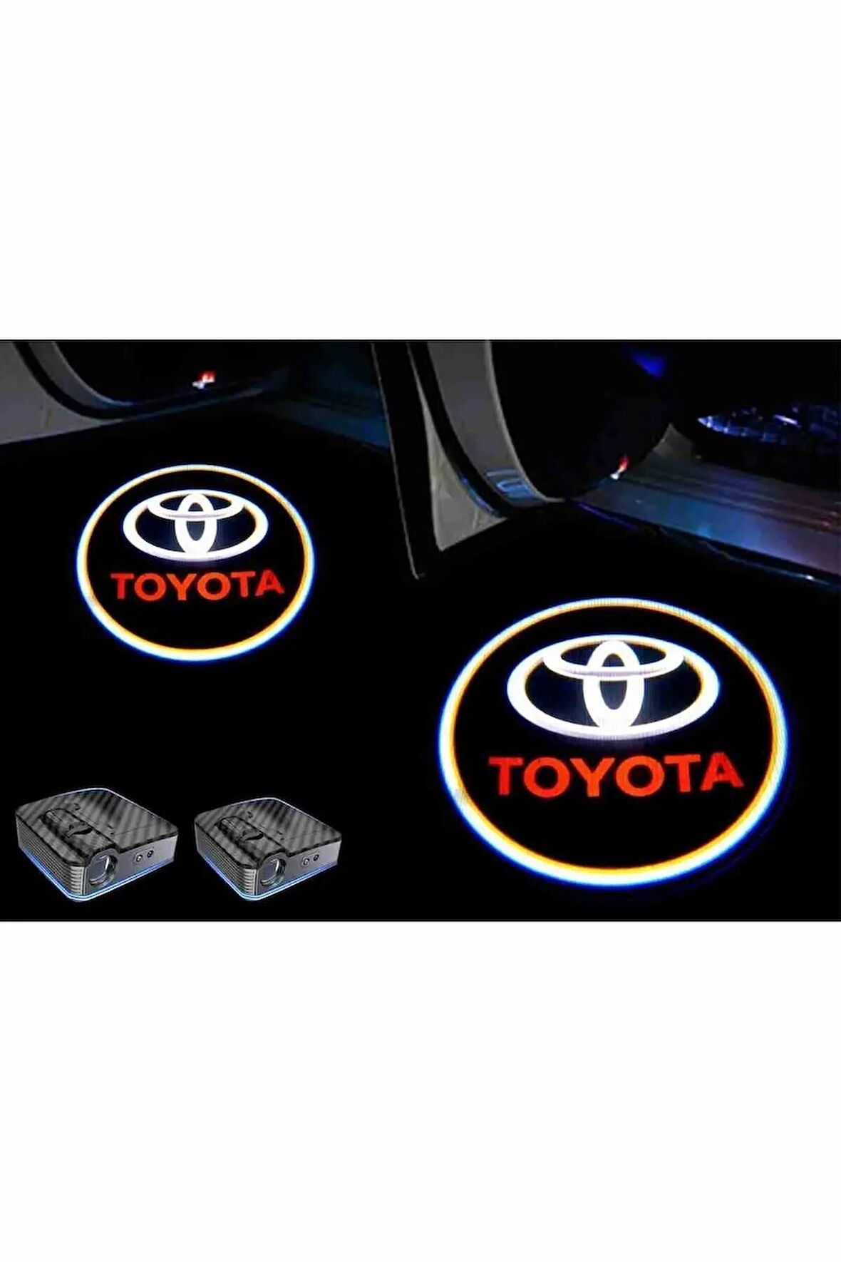 Toyota Kapı Altı Logo Kapı Altı Led Mesafe Sensörlü Pilli Yapıştırmalı Yeni Nesil