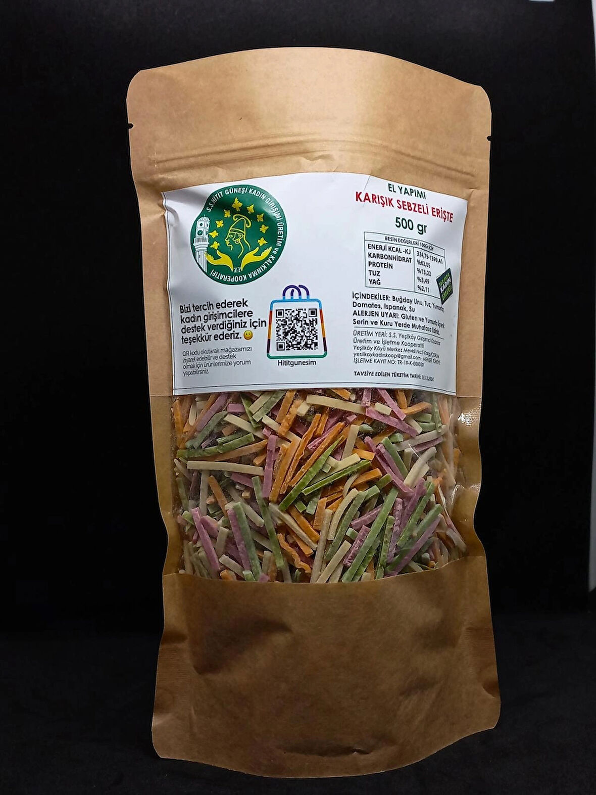 Karışık Sebzeli Erişte 500 Gr