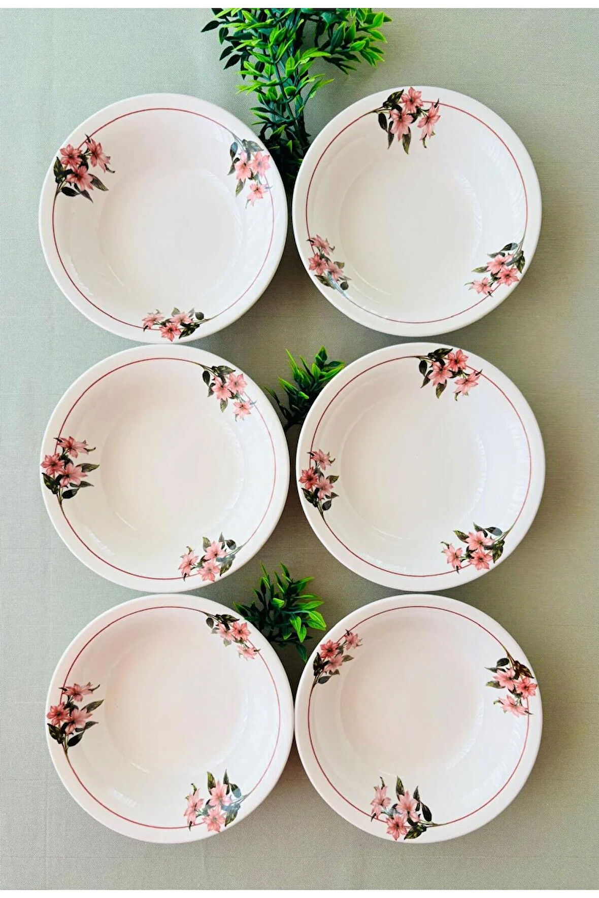 Kar Çiçeği 6 Adet Çorba Kasesi