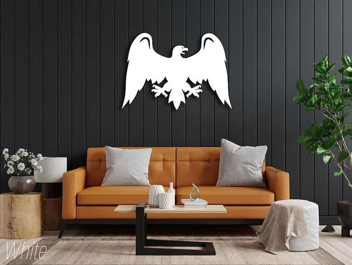 Beyaz Kartal dekoratif dekor tablo 