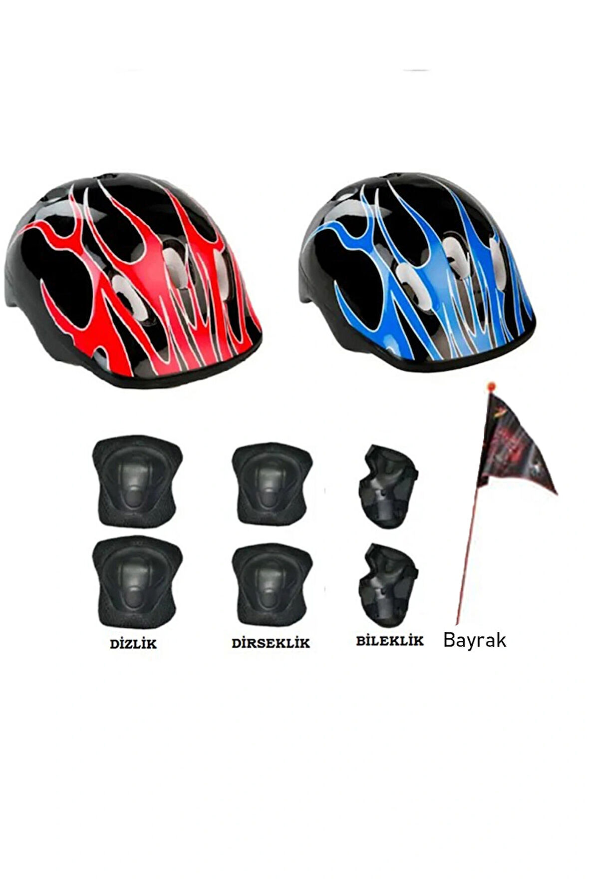Driftcar Hoverboard Paten Scooter Kaykay Kaskı Çocuk Kask Dizlik Dirseklik Ellik Koruyucu Set