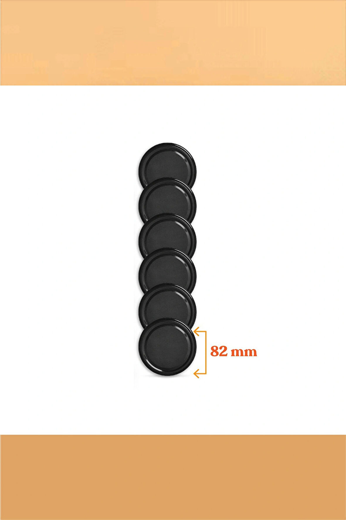 1 Adet Kavanoz Kapağı Siyah Renk Standart Kavanoz Kapağı