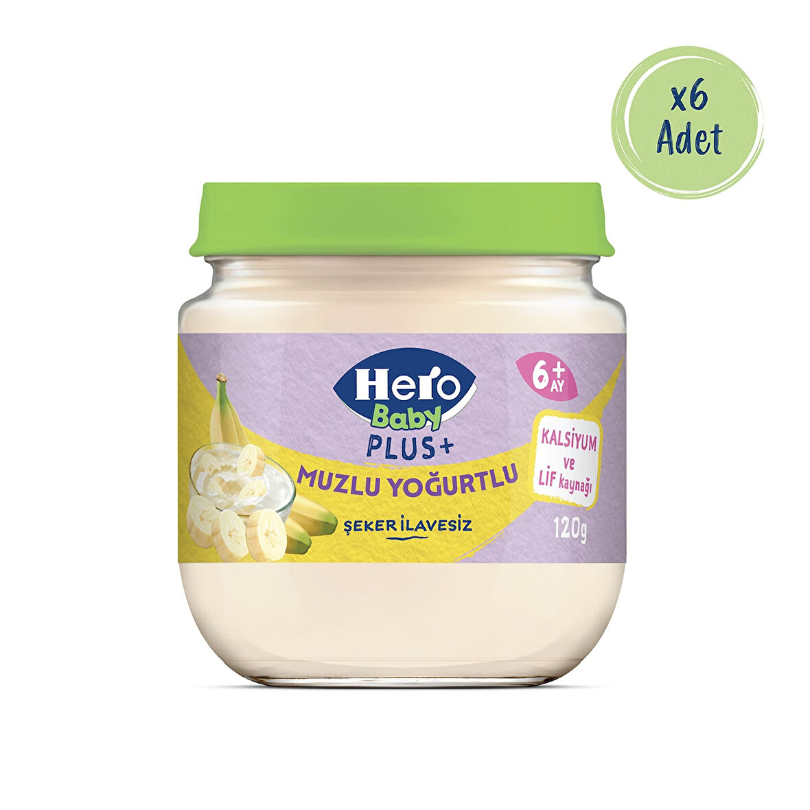 Hero Baby Plus Muzlu Yoğurtlu Kavanoz Mama 120g x6