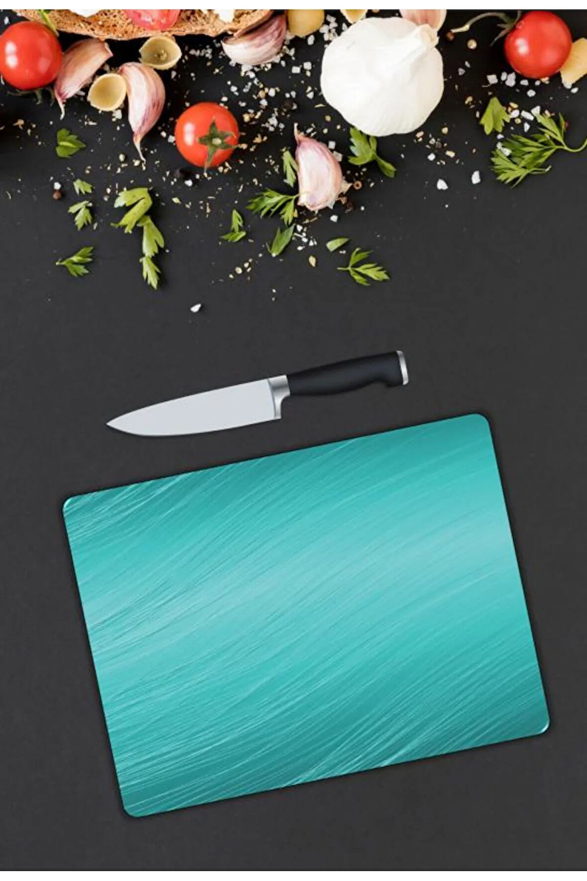 Çiçek Desen Cam Kesme Tablası | Hediyelik, Dekoratif, Ofis, Mutfak