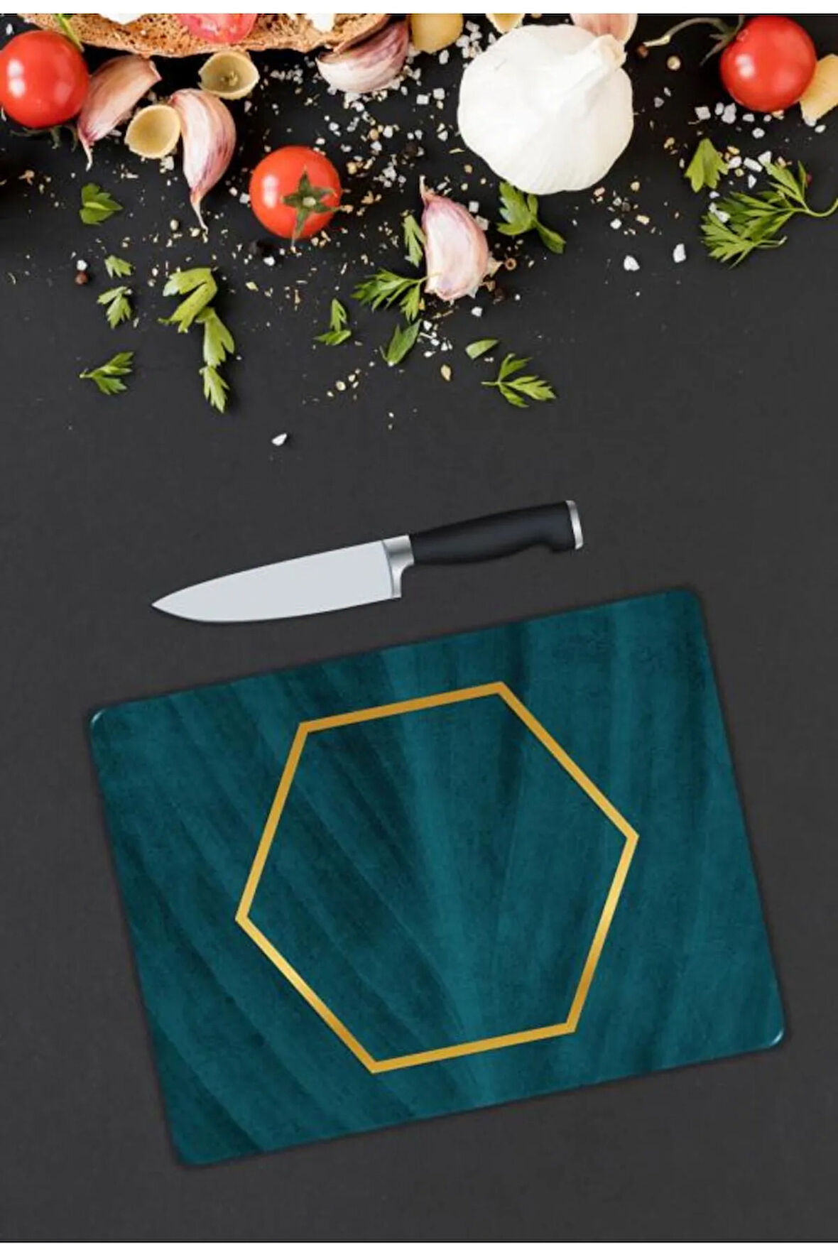 Yaprak Desenli Cam Kesme Tablası | Hediyelik, Dekoratif, Ofis, Mutfak