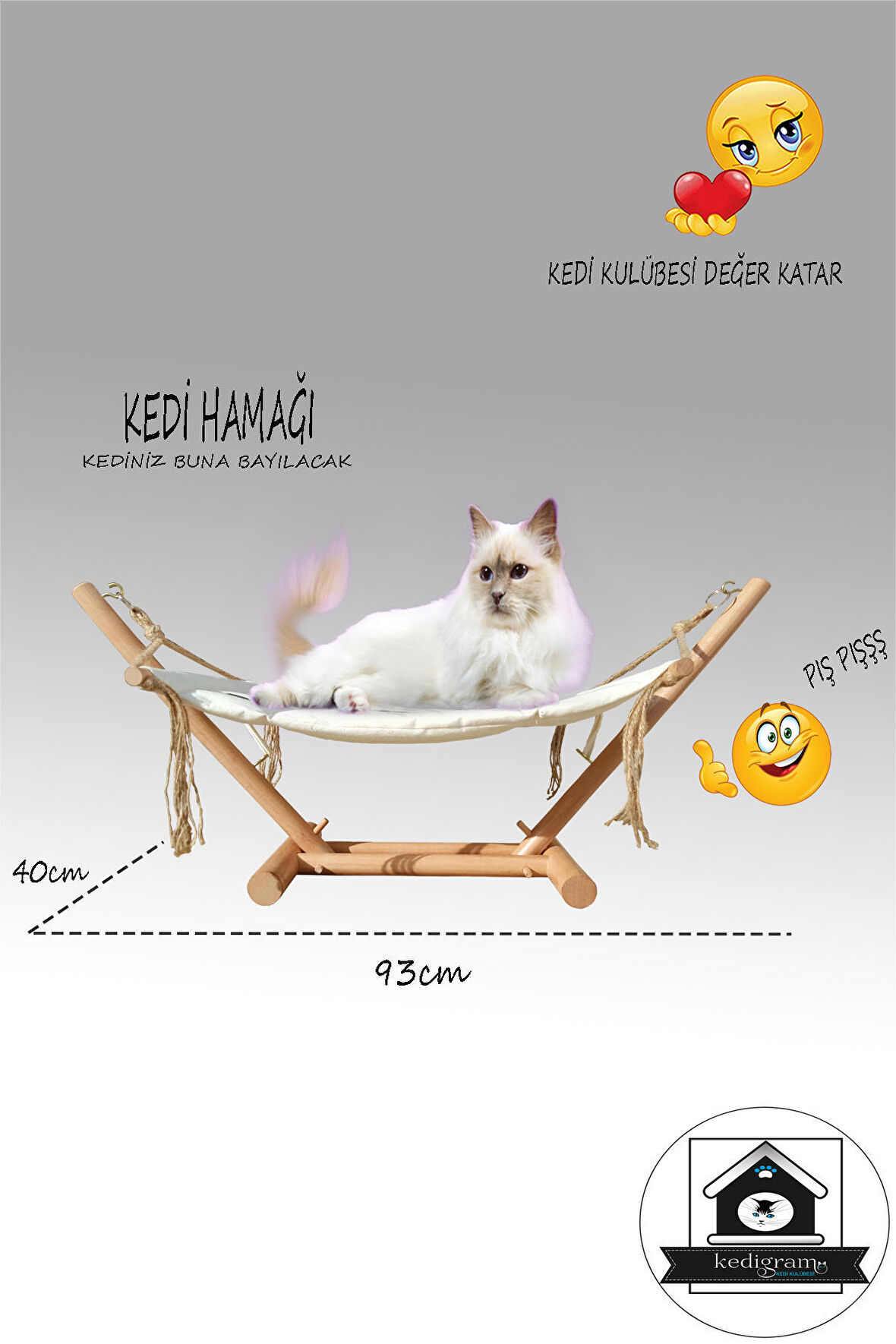 Kedi Hamağı - Hamak Beşik - Kedi Evi - Kedi Salıncağı - Kedi Yatağı - Oyun Alanı Yatak