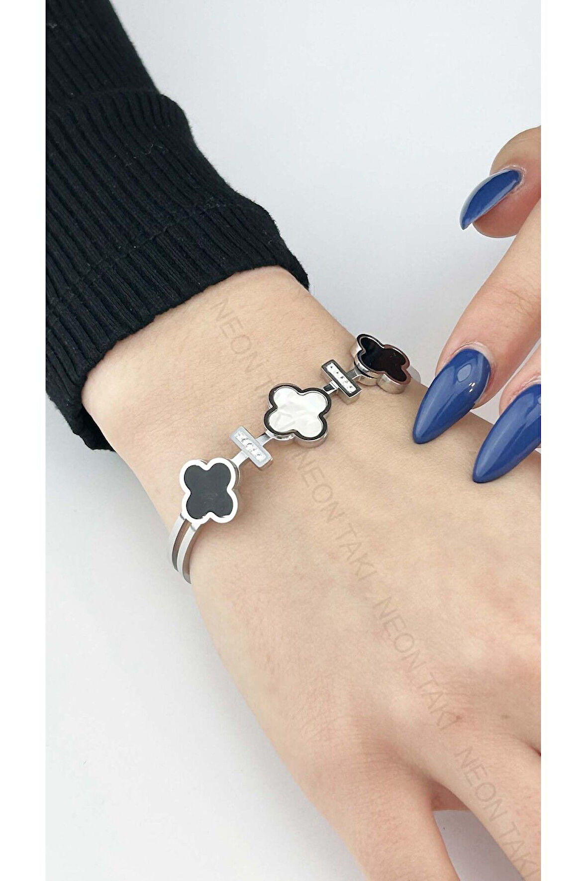 Zirkon Taşlı, Van Figürlü, Paslanmaz Çelik Bileklik 141, Gümüş Renk