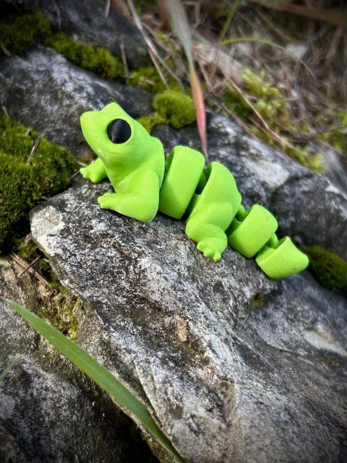 Kertenkele Oyuncak - Hızlı ve Çevik Kaşif Yeşil🦎🌵🌞 3d Hareketli Organik Model- Orta Boy