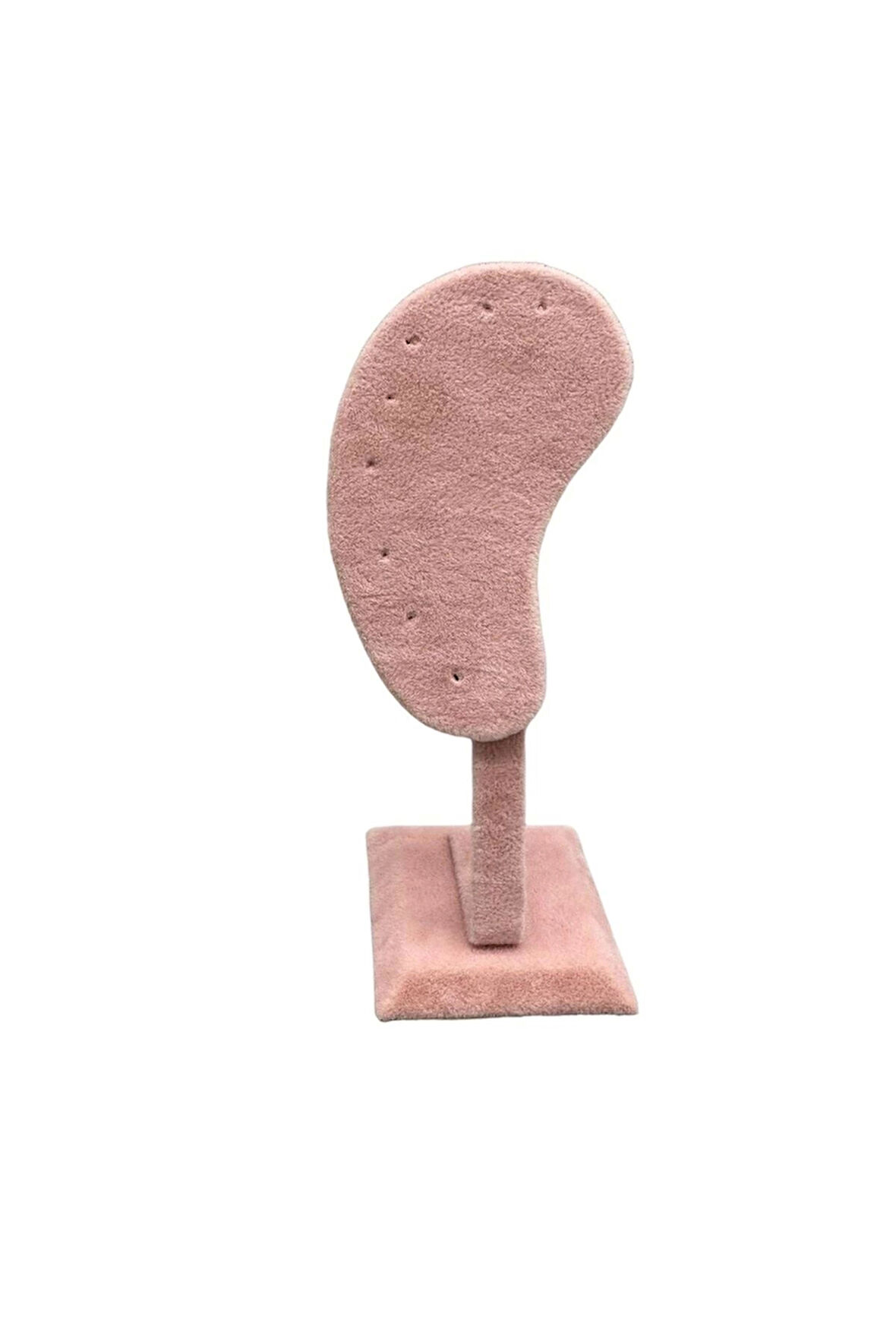 Yerli Üretim Süet Kumaş Pembe Renk Ayaklı Küpe Sergileme Dekoru