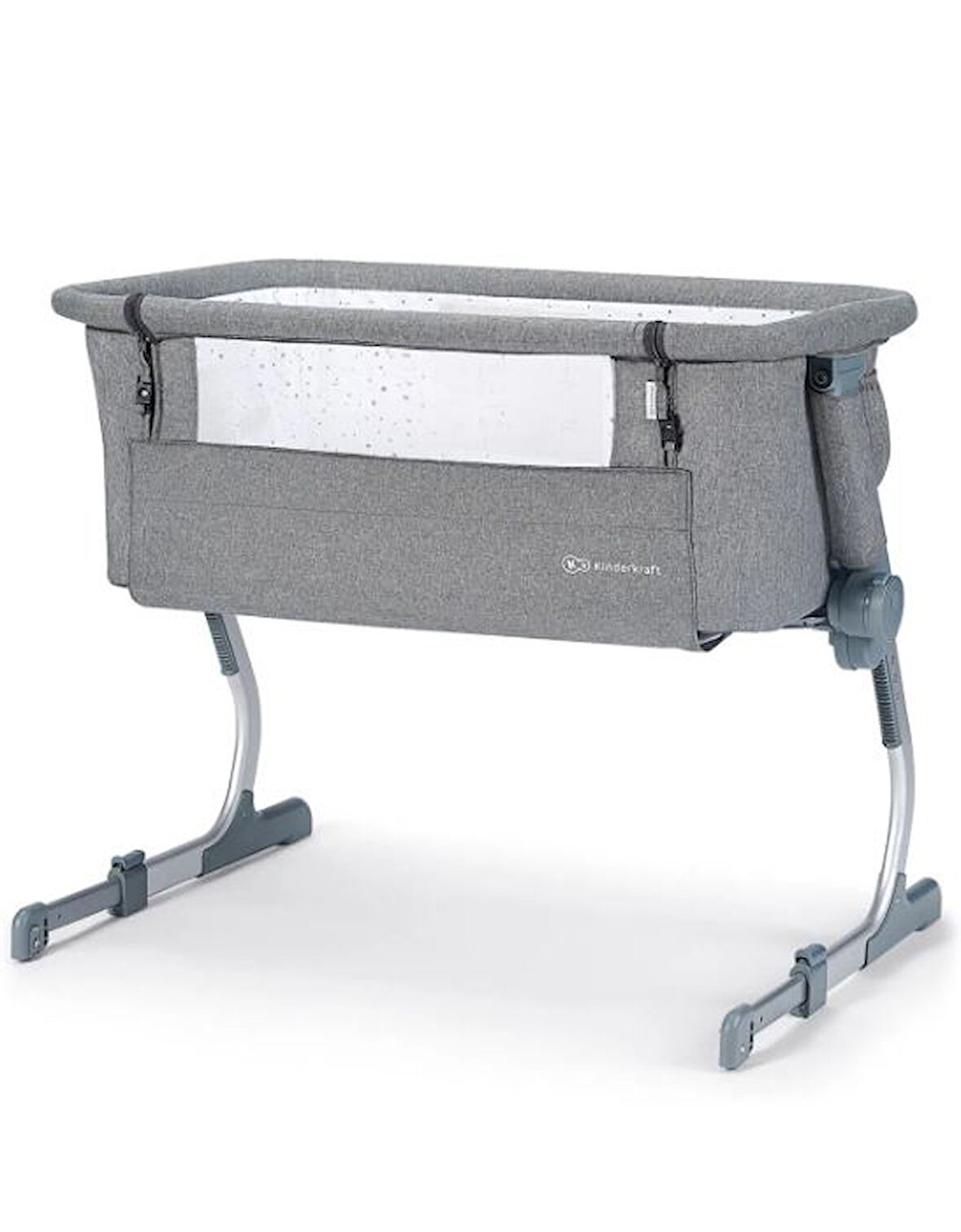 Kinderkraft Uno Up Anne Yanı Beşiği - Grey Melange