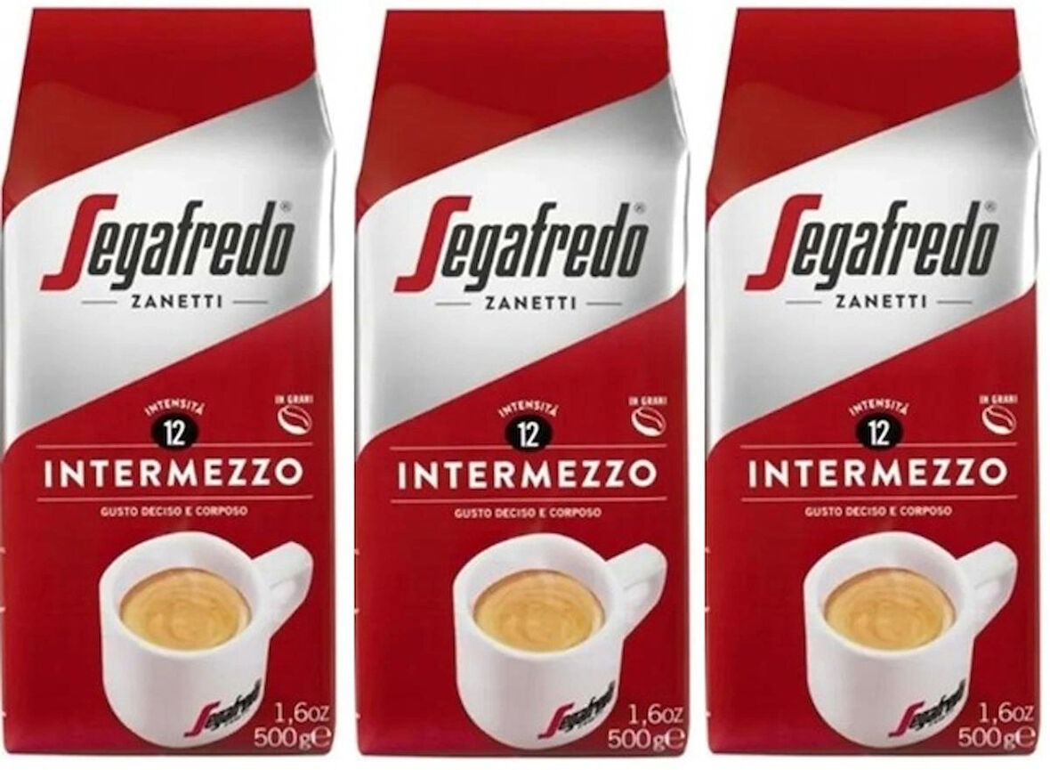 Segafredo Zanetti Intermezzo Çekirdek Kahve 1,5 kg ( 500 gr x 3)