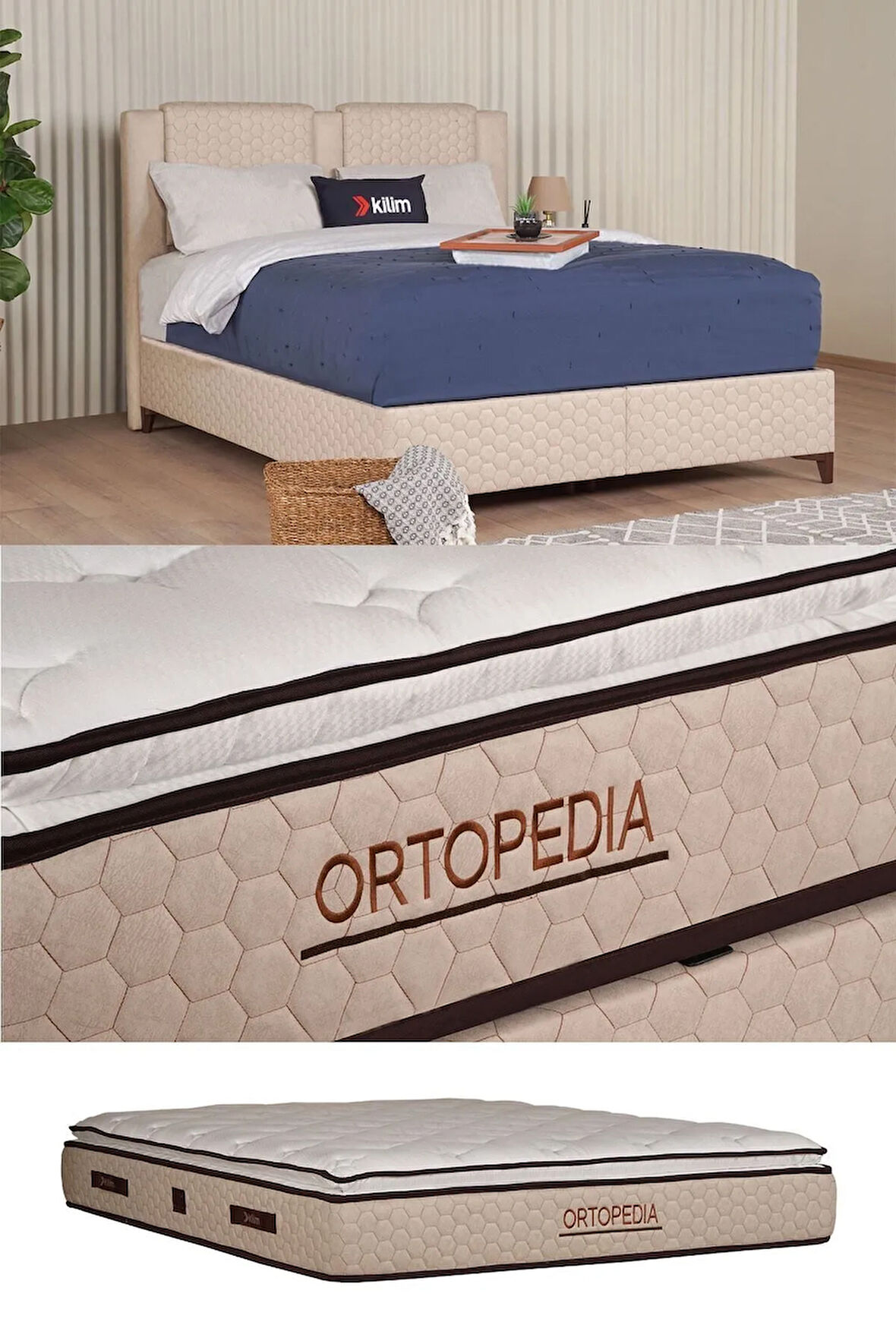 Ortopedia Ortopedik Pedli Ve Paket Yaylı Yatak (BAZA VE BAŞLIK DAHİL DEĞİLDİR)