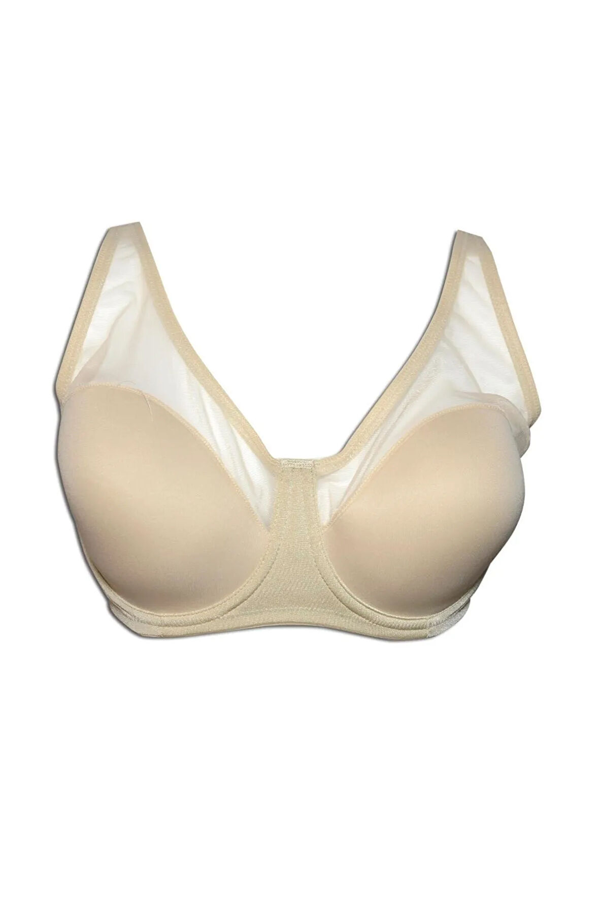 9200-c Balenli Desteksiz Tül Detaylı Soft C Cup Toparlayıcı Sütyen