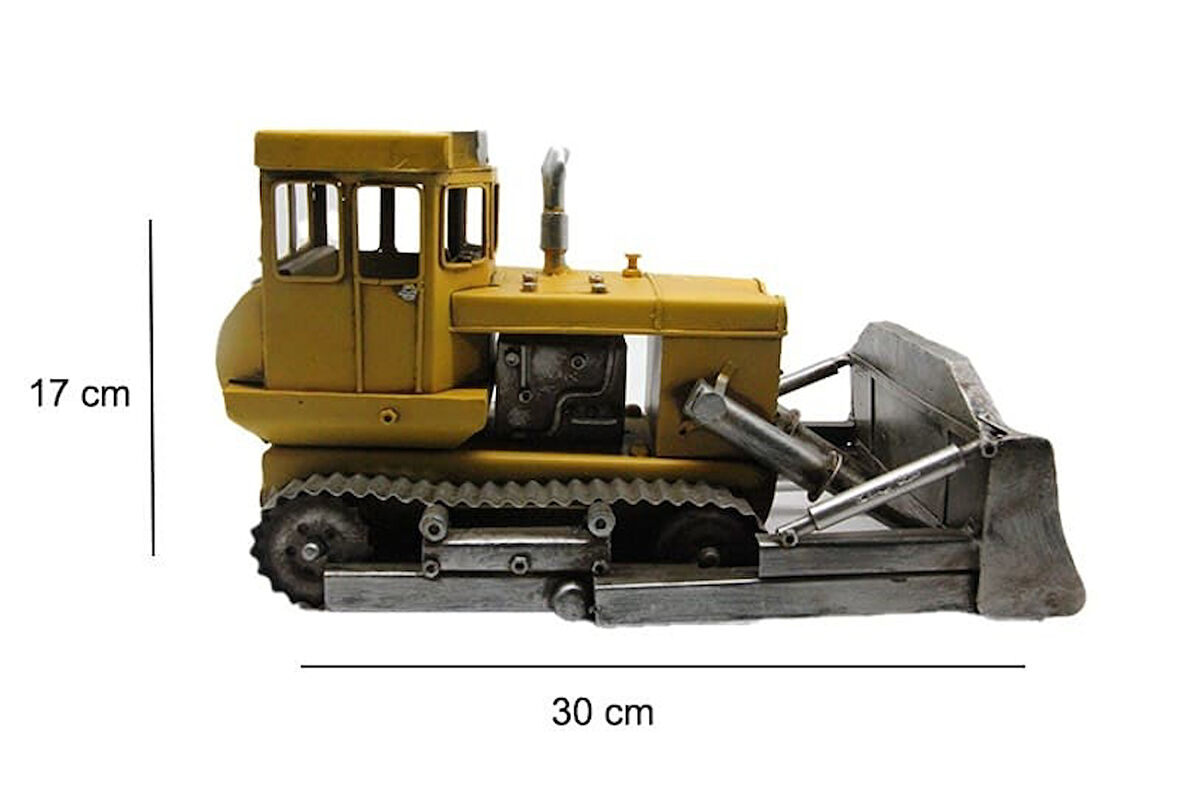 Dekoratif Metal Buldozer