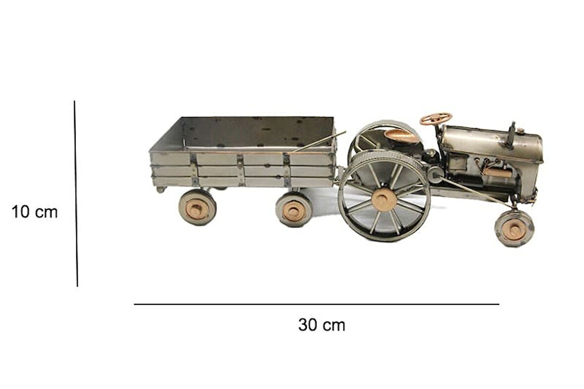 Dekoratif Metal Traktör Römork