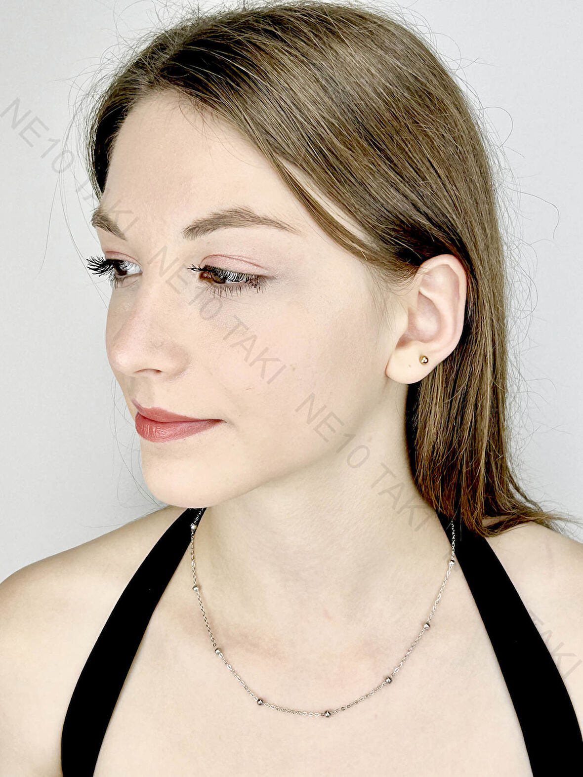 Topçuklu, Paslanmaz Çelik Zincir, Gümüş Renk