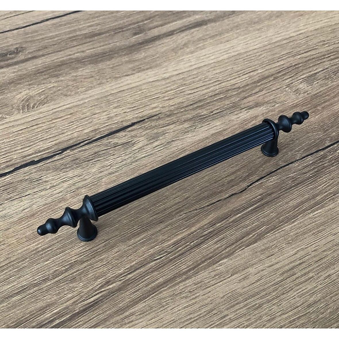 KOLDOOR Mat Siyah Mobilya Dolap Mutfak Çekmece Kulpu 224 Mm 10 Adet
