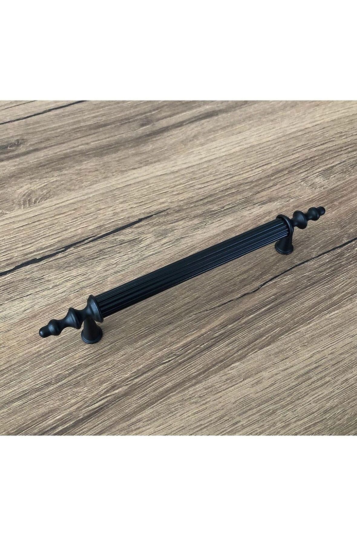 Mat Siyah Mobilya Dolap Mutfak Çekmece Kulpu 96 Mm (9,6 Cm) 5 Adet