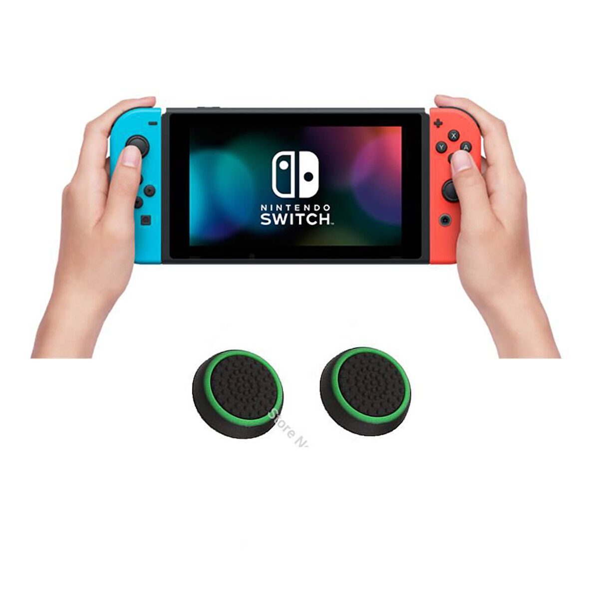 Nintendo Switch Analog Koruyucu Başlık Silikon Kılıfı - İkili