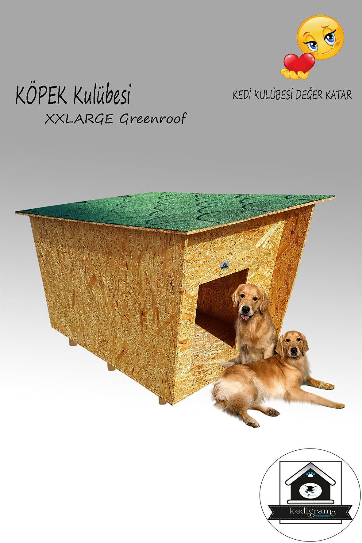 Köpek Kulübesi Greenroof Xxl Dev - Shıngle Kaplamalı Ahşap Kulübe