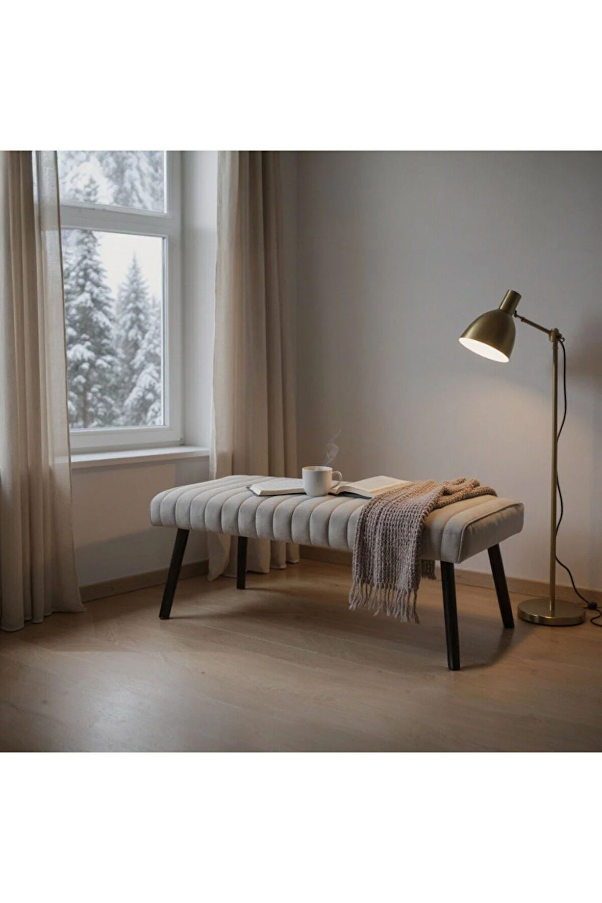 Koza Sırtsız Bank – Talas 10 Antrasit Kumaş, Kolay Kurulum, Şık ve Dayanıklı