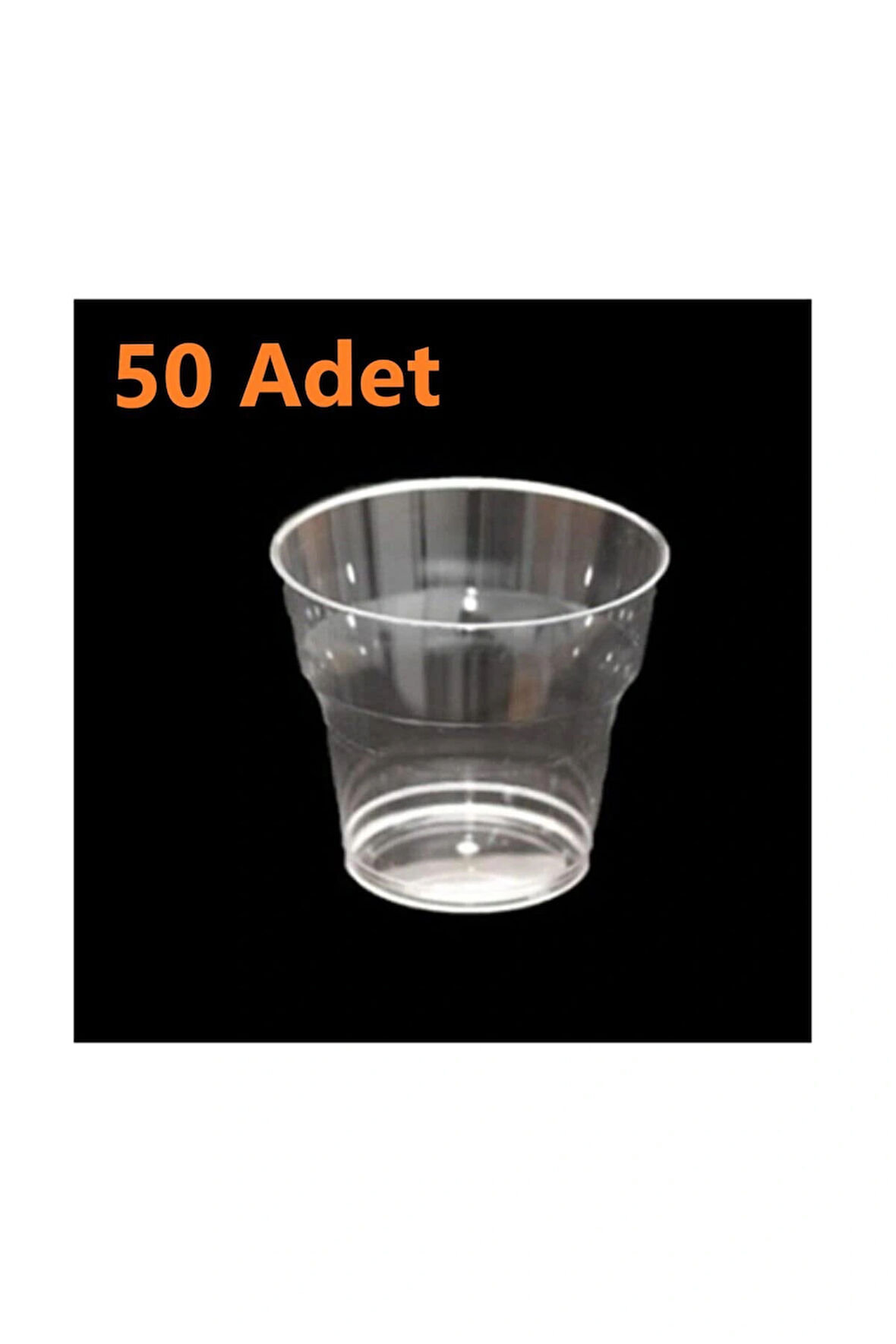 Şeffaf Kristal Mika Sert Plastik Bardak 180 Cc 50 Adet