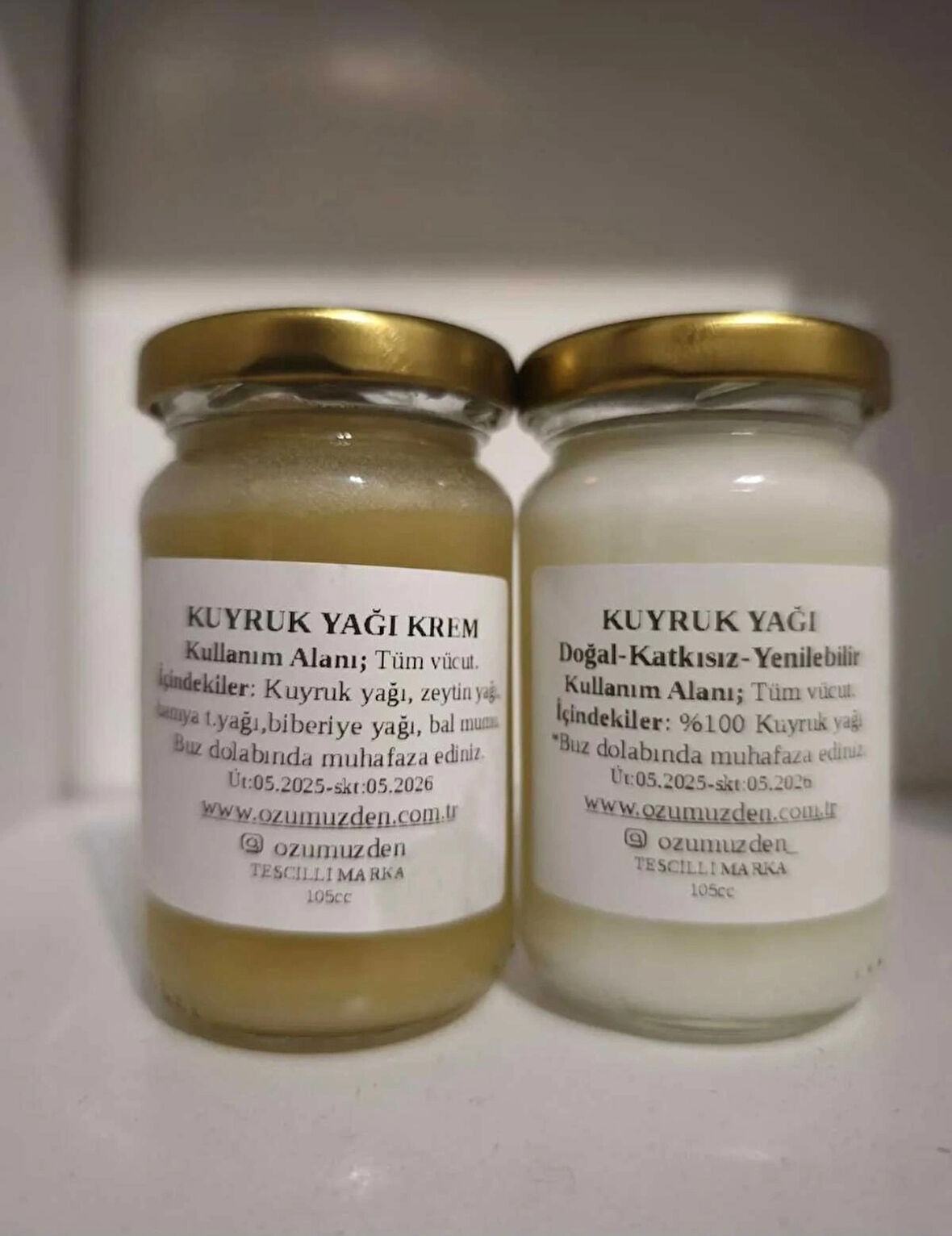 Kuyruk yağı krem ve saf yağı set 105cc