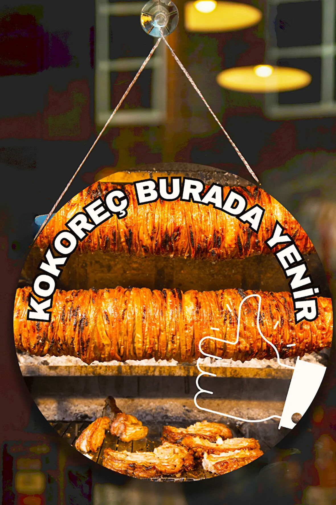 Yemek Dükkanı için Duvar Kapı Çift Taraflı Karşılama Tabelası, Kapı Duvar Reklam Tablo Süsü