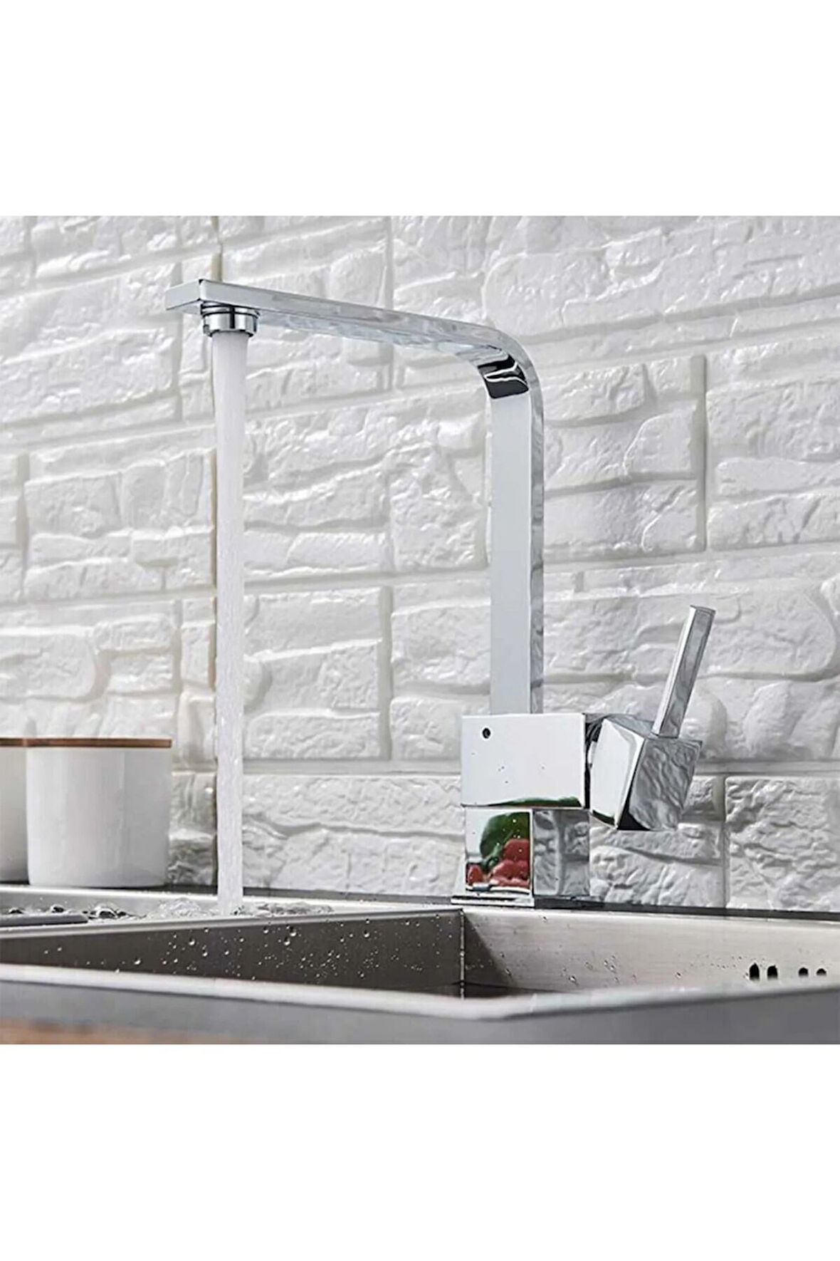 Kiev Mix Kuğu Kare Mutfak Evye Lavabo Bataryası 5 Yıl Garantili