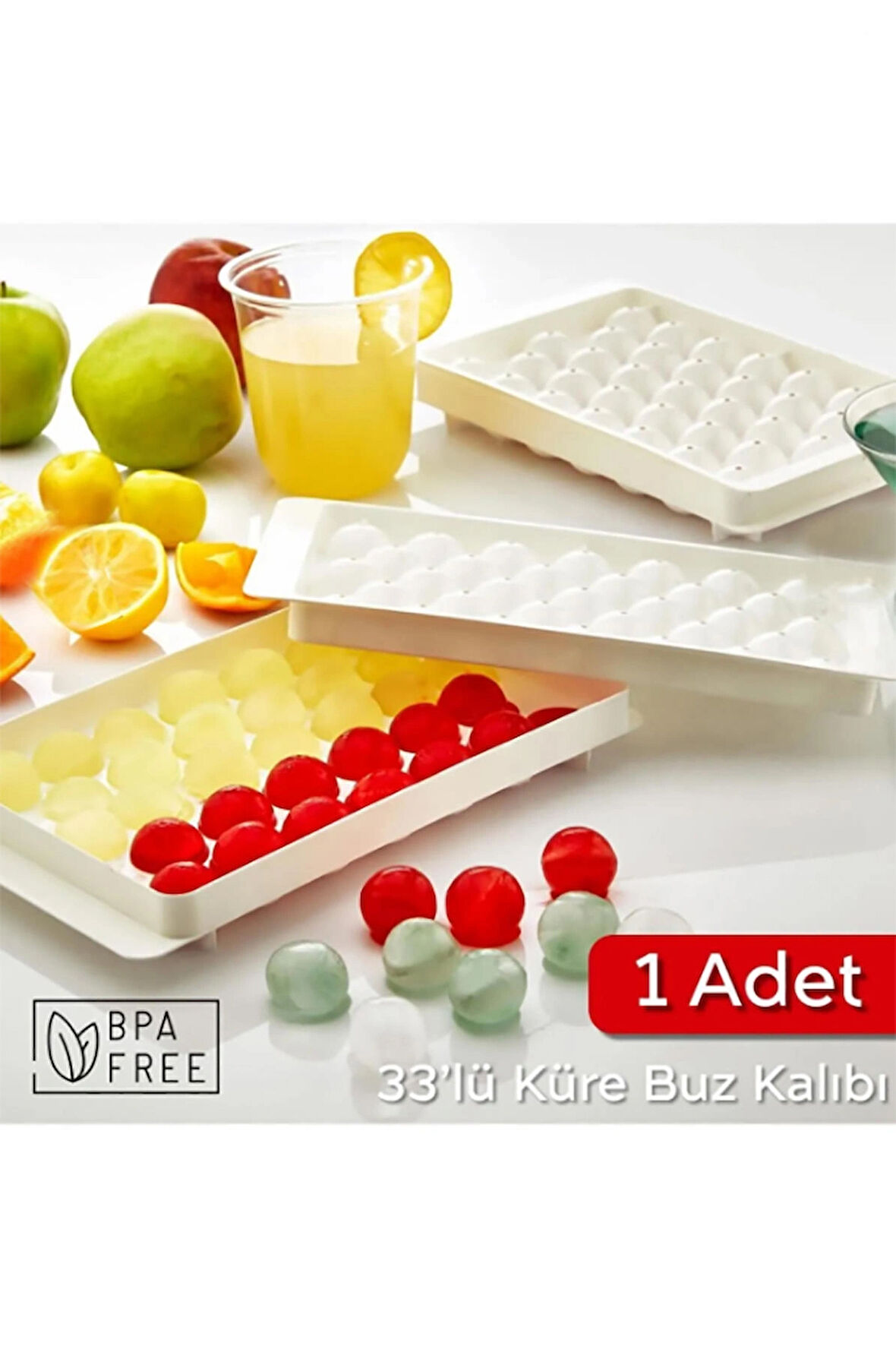33'lü Küre Buz Kalıbı | Bpa Free - 1 Adet Buzluk