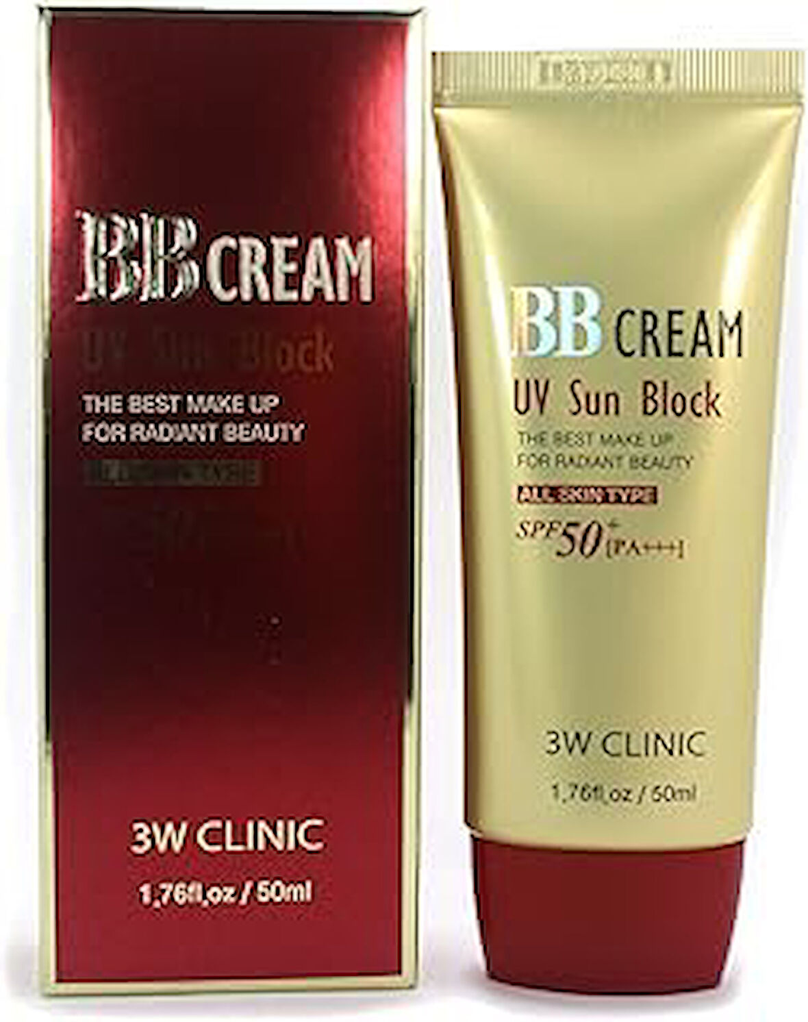 3W Clinic Renk Eşitleyici Ve Spf 50 Pa +++ Güneş Koruyucu Açık Renk Bb Krem Bb Cream Uv Sun Block Açık