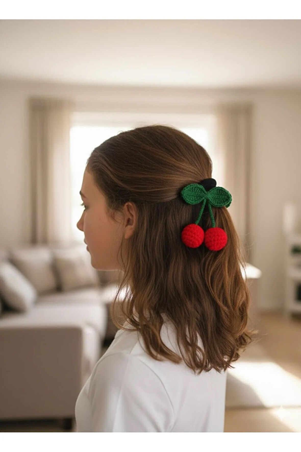 Örgü Figürlü El Yapımı Kız Çocuk Sevimli Saç Tokası