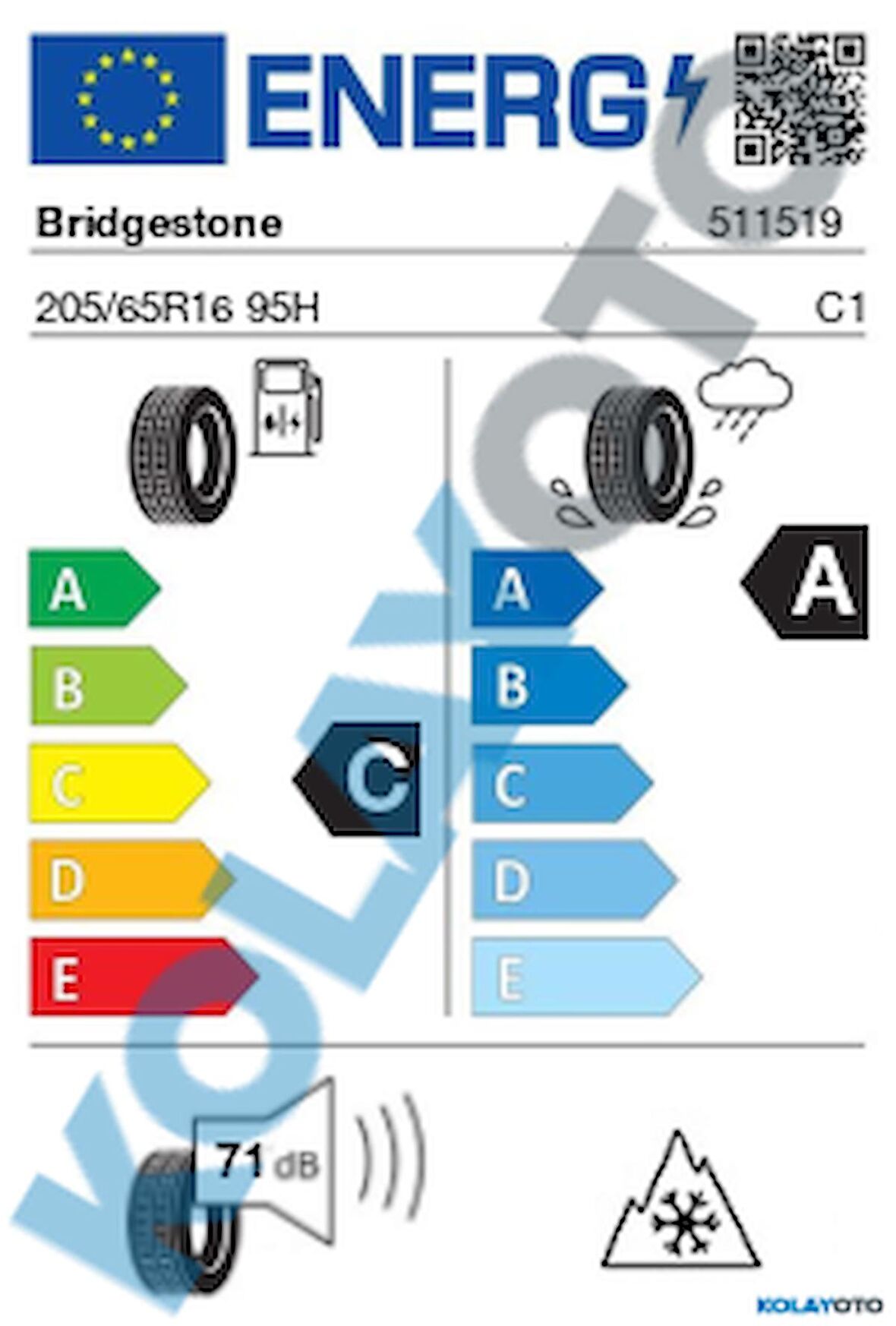 Bridgestone Blizzak LM005 205/65R16 95H