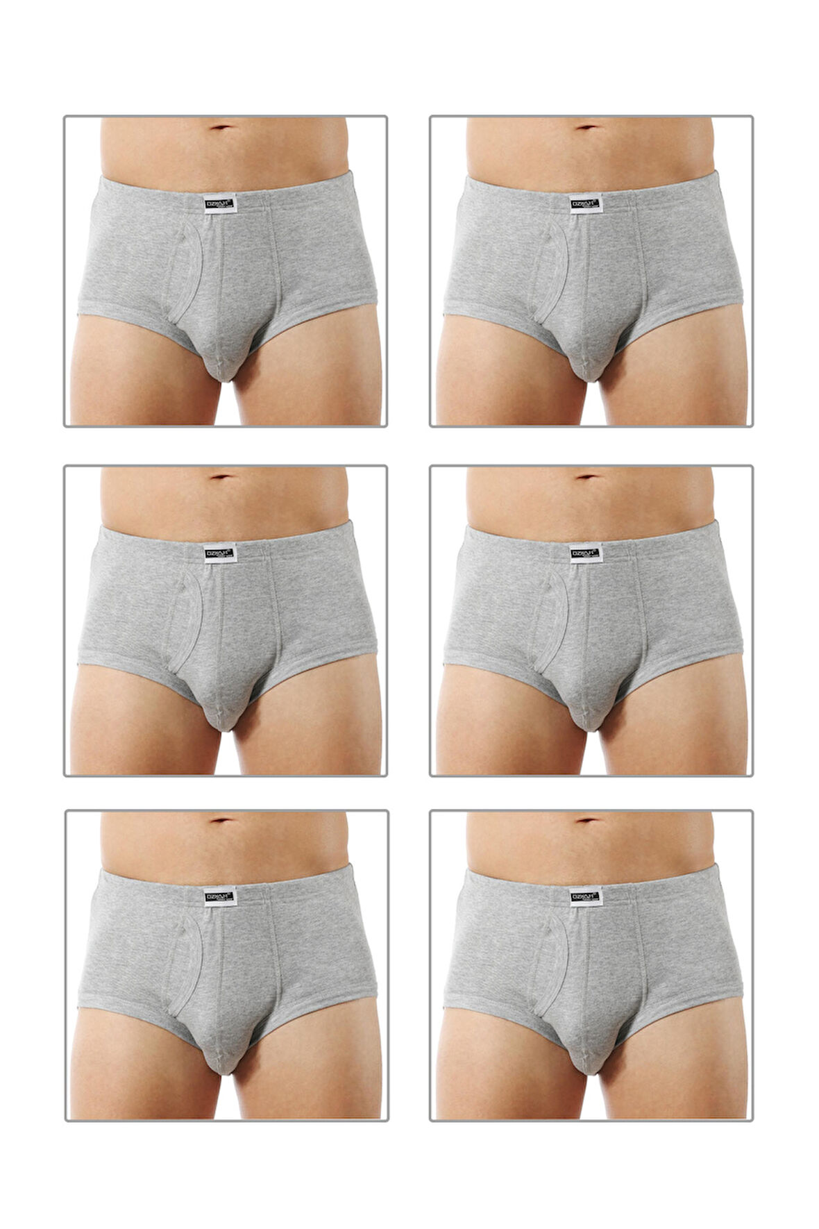 Özkan 0117 6'lı Paket Erkek Pamuklu Ribana Torbalı Esnek Yumuşak Rahat Slip Külot