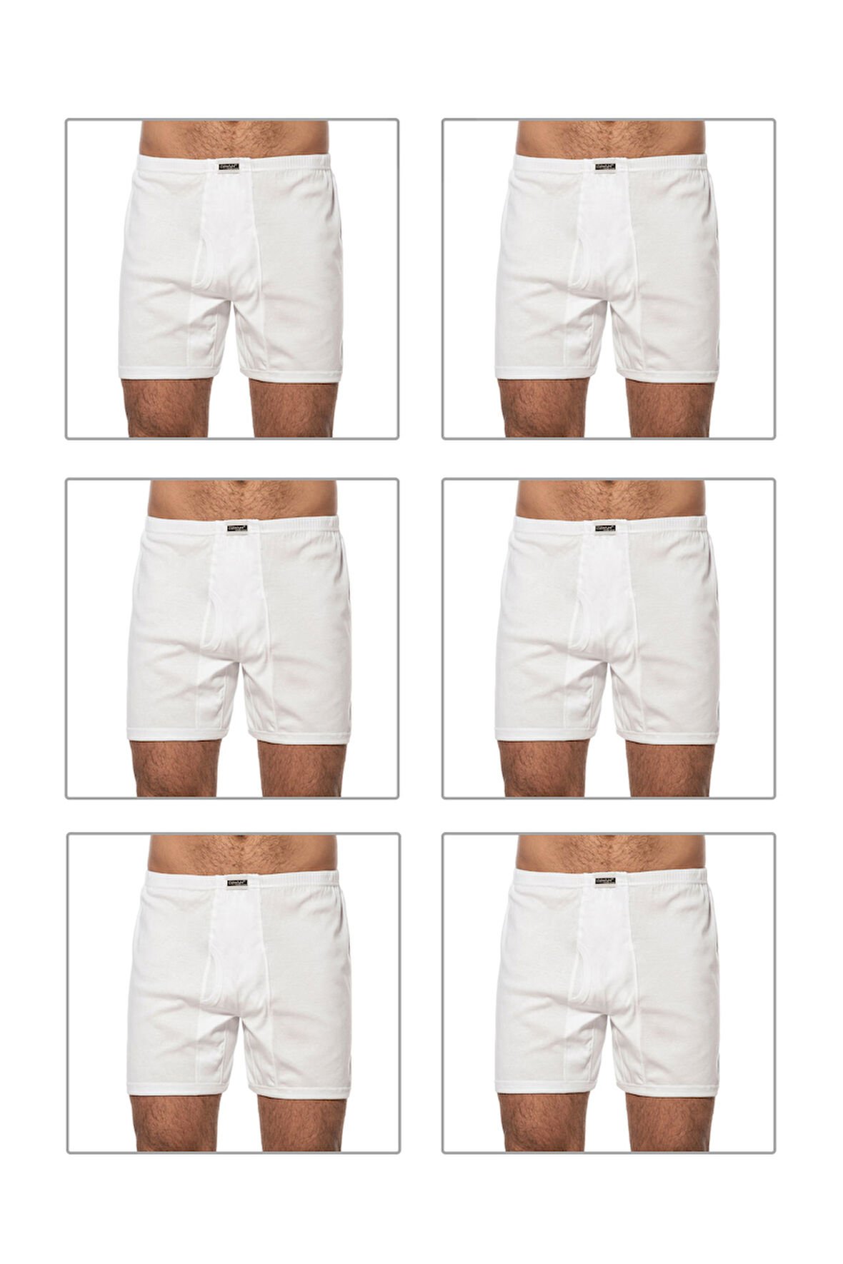 Özkan 0118 6'lı Paket  Erkek Pamuklu Ribana Paçalı Don 