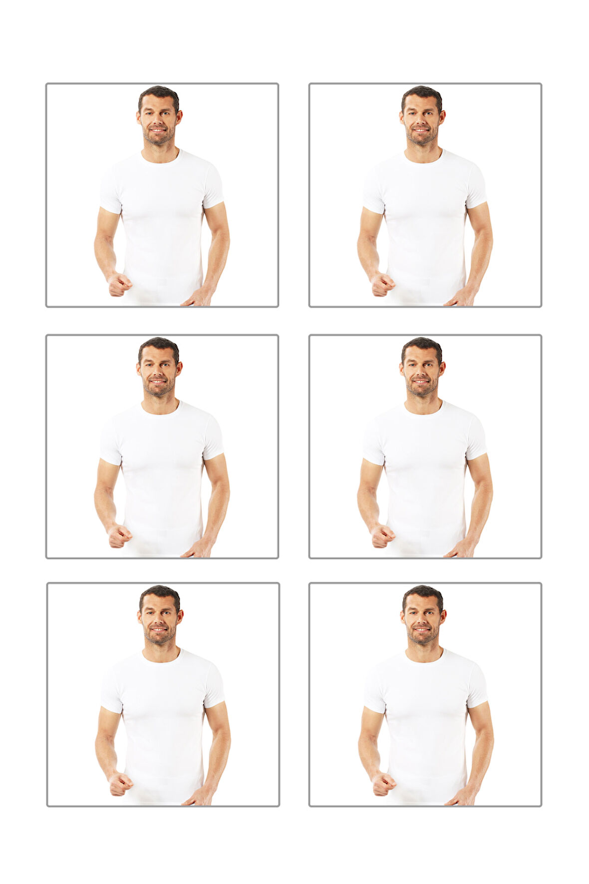 Özkan 0265 6'lı Paket  Erkek Pamuklu Kapalı Sıfır Yaka Yarım Kol Fanila Tişört