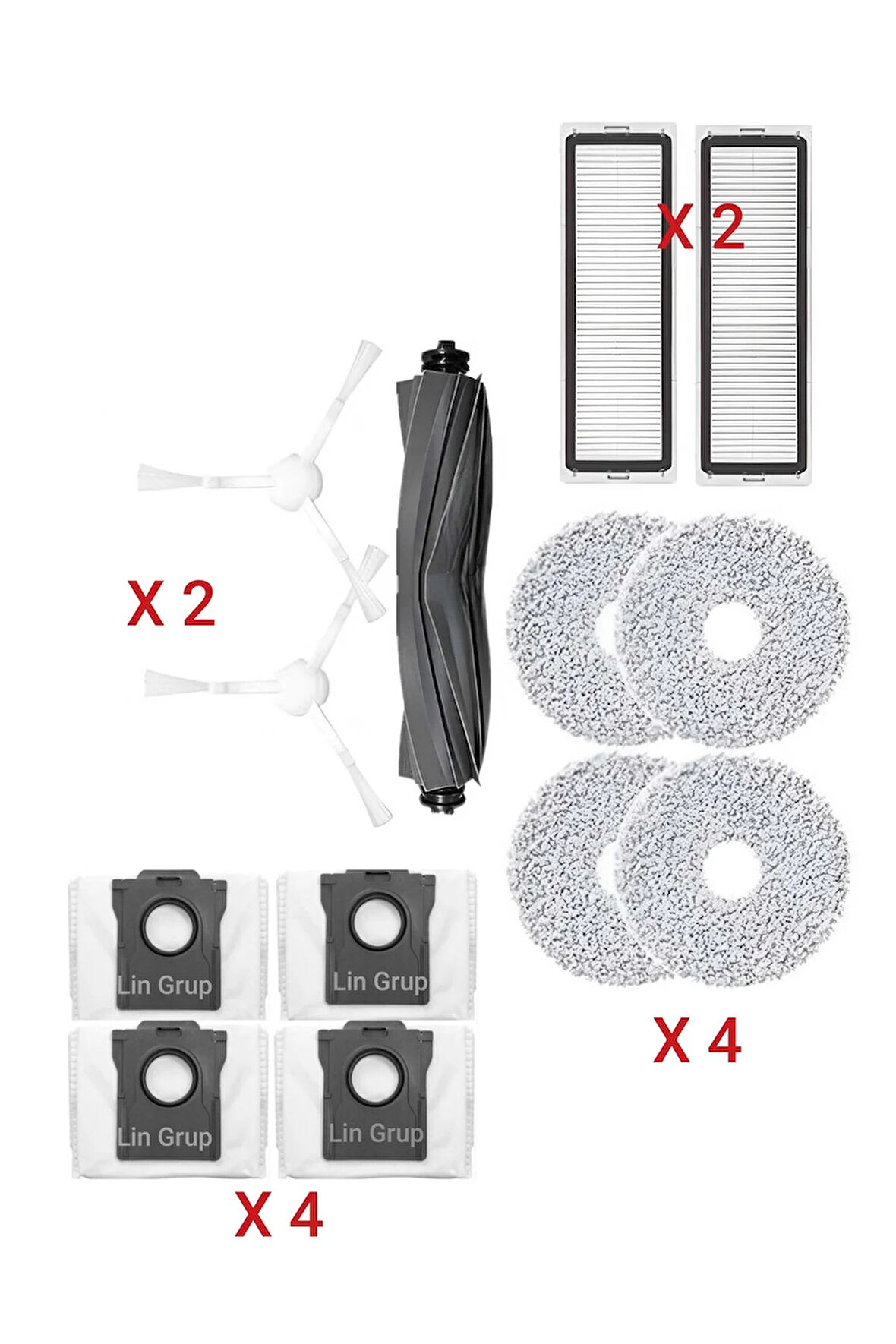 Dreame bot L10 prime - RLL11GC modeli uyumlu yedek parça seti